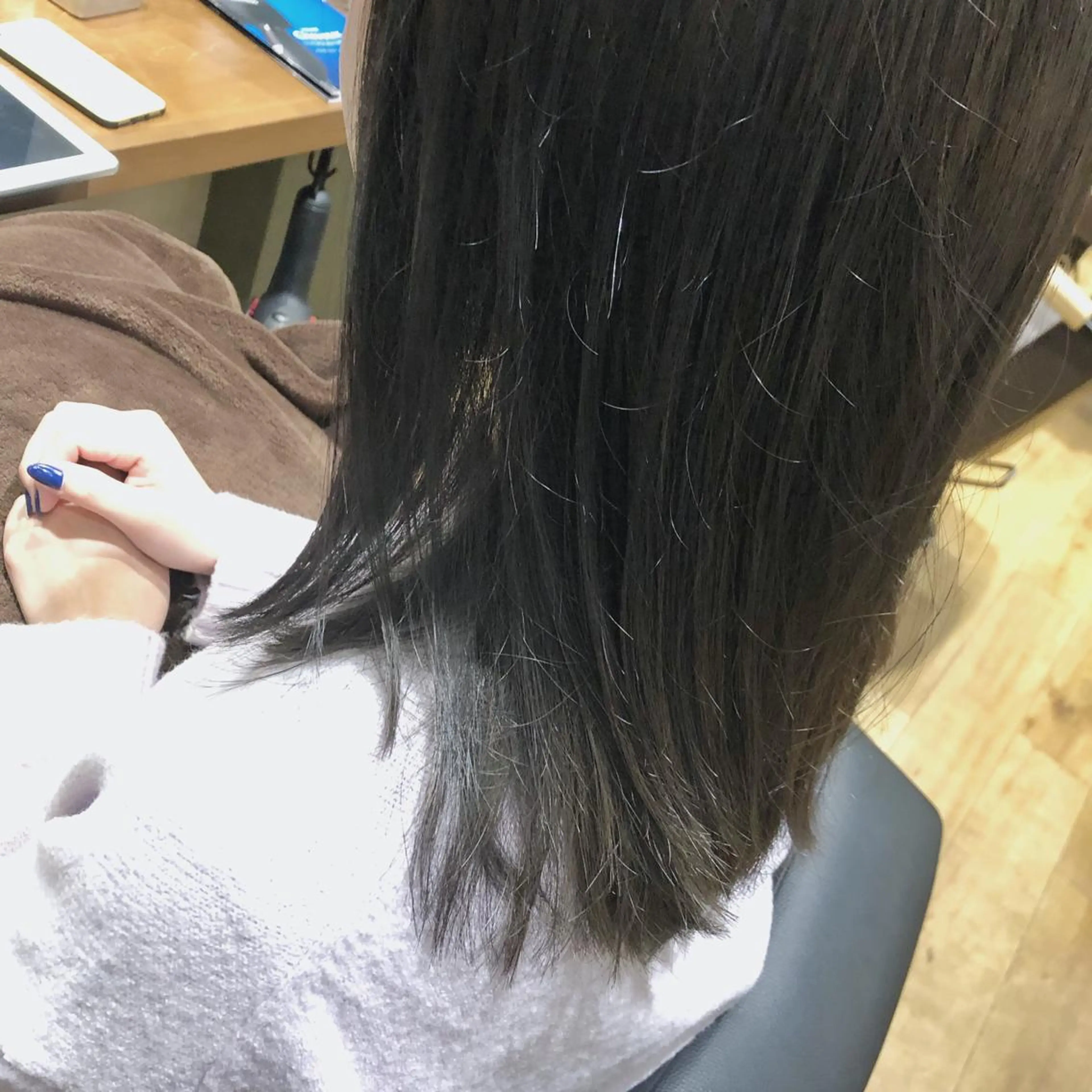 ミディアム カラー ブルーカラー ブルージュ ◇おの あすか◇のヘアスタイル