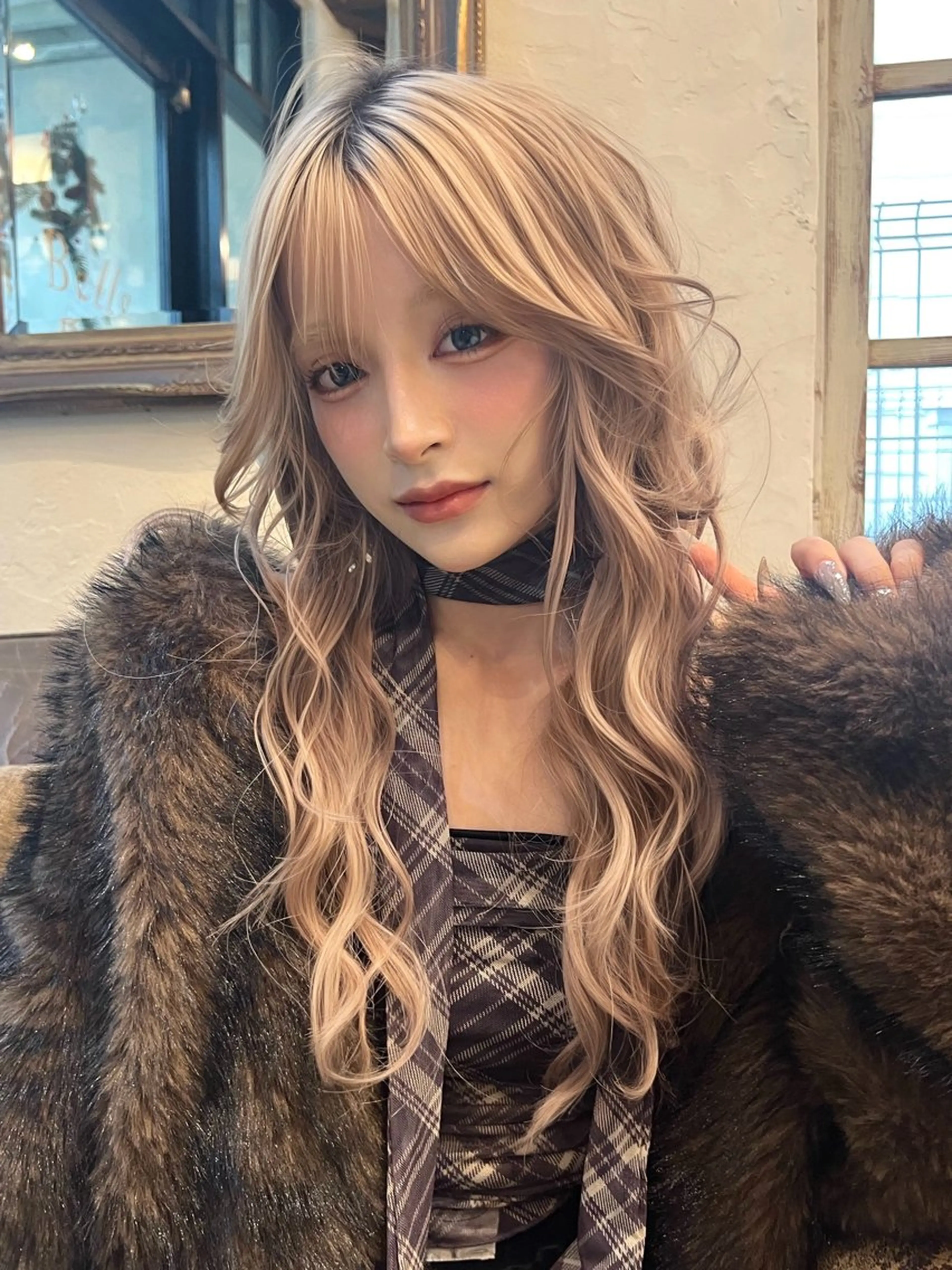 ロング カラー カット ヘアカラー belle   表参道　terrace所属・抜きっぱなしブロンド /ハイトーン/カナタのヘアスタイル