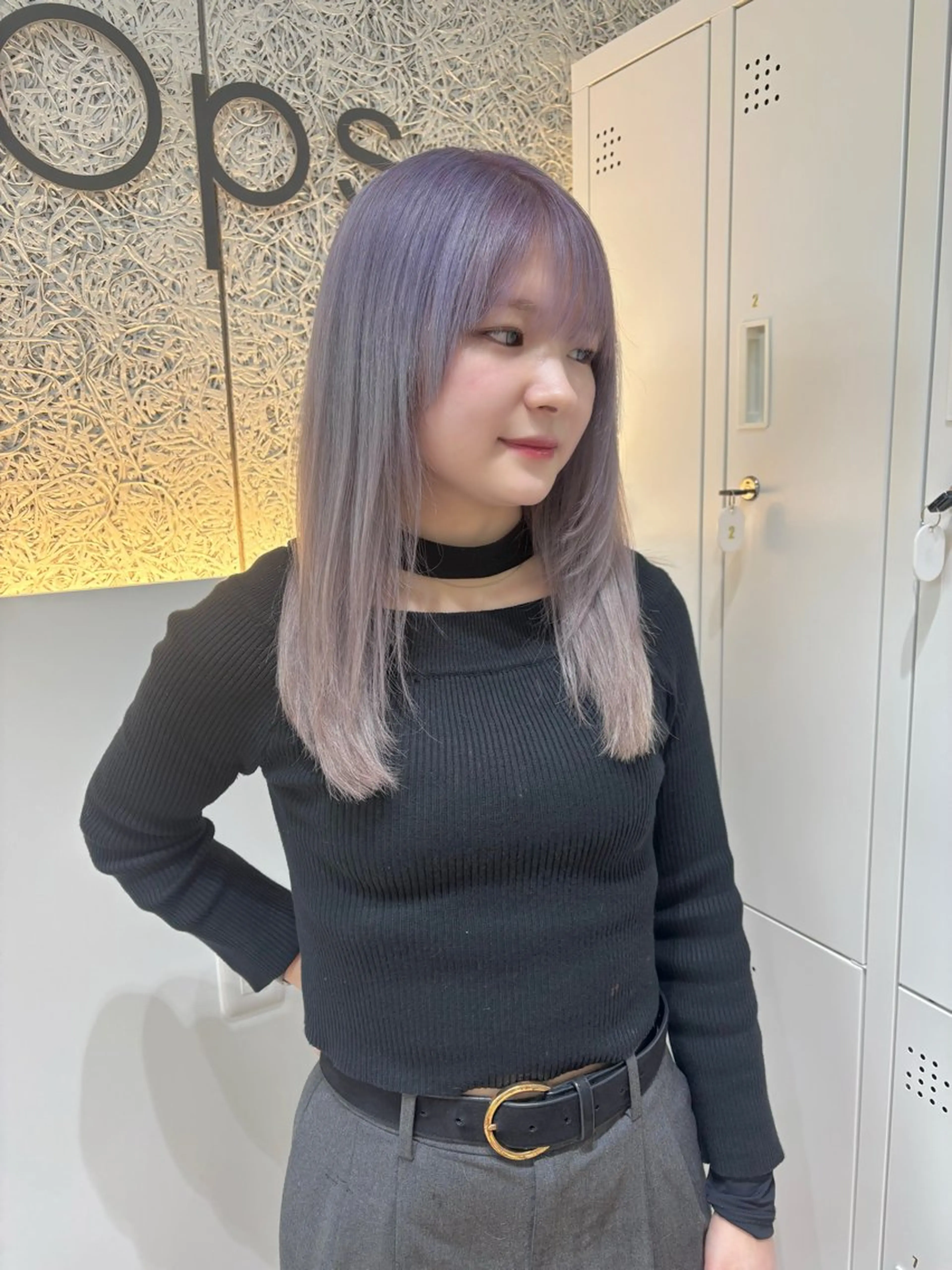 ミディアム ヘアカラー OPS hair大名 🩵yuna🌙のヘアスタイル