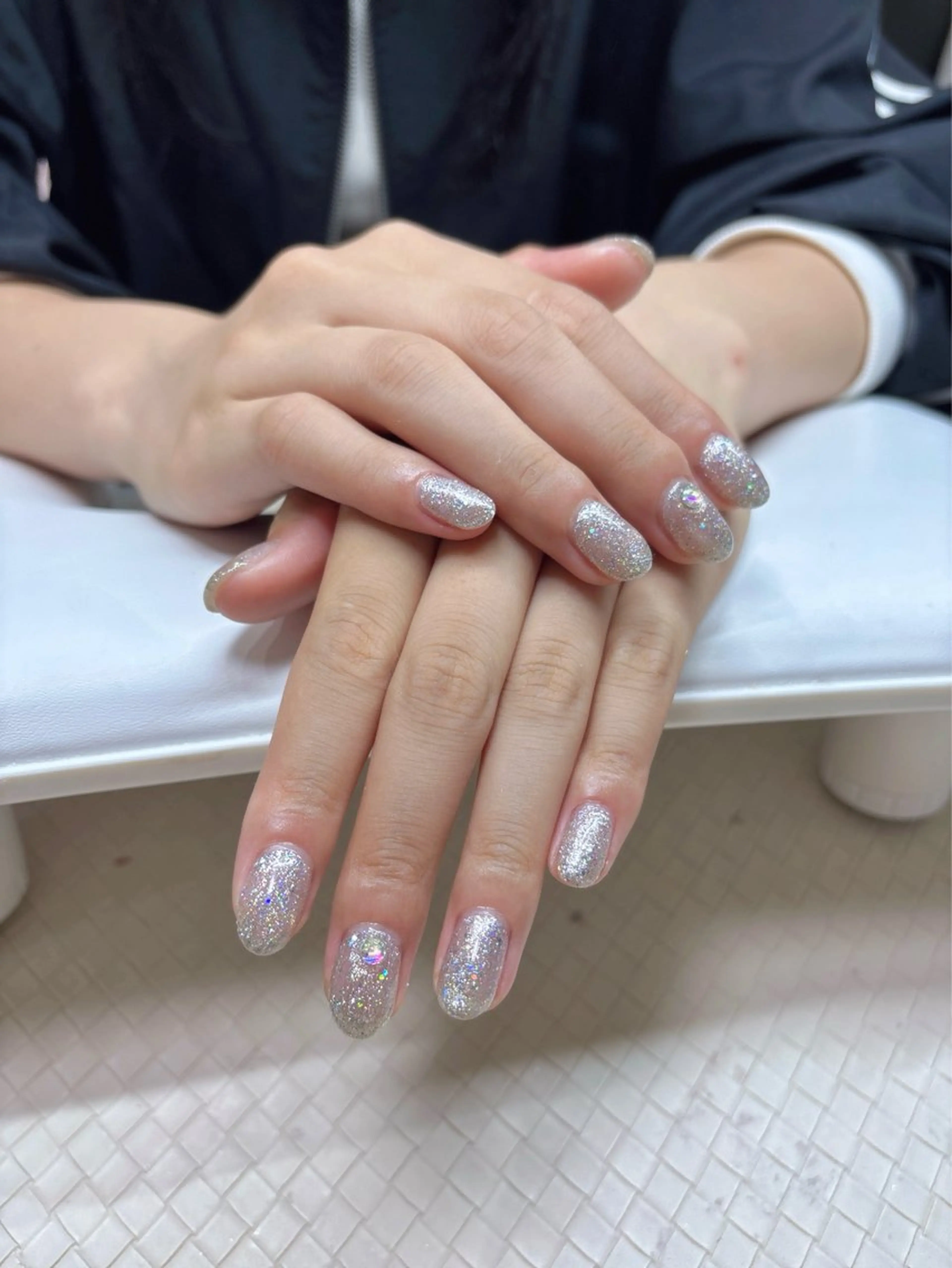 ネイル ラメ(グリッター) ワンカラーネイル ハンドネイル U.NI nail 横浜青葉台店所属・Rei 横浜青葉台のネイルデザイン