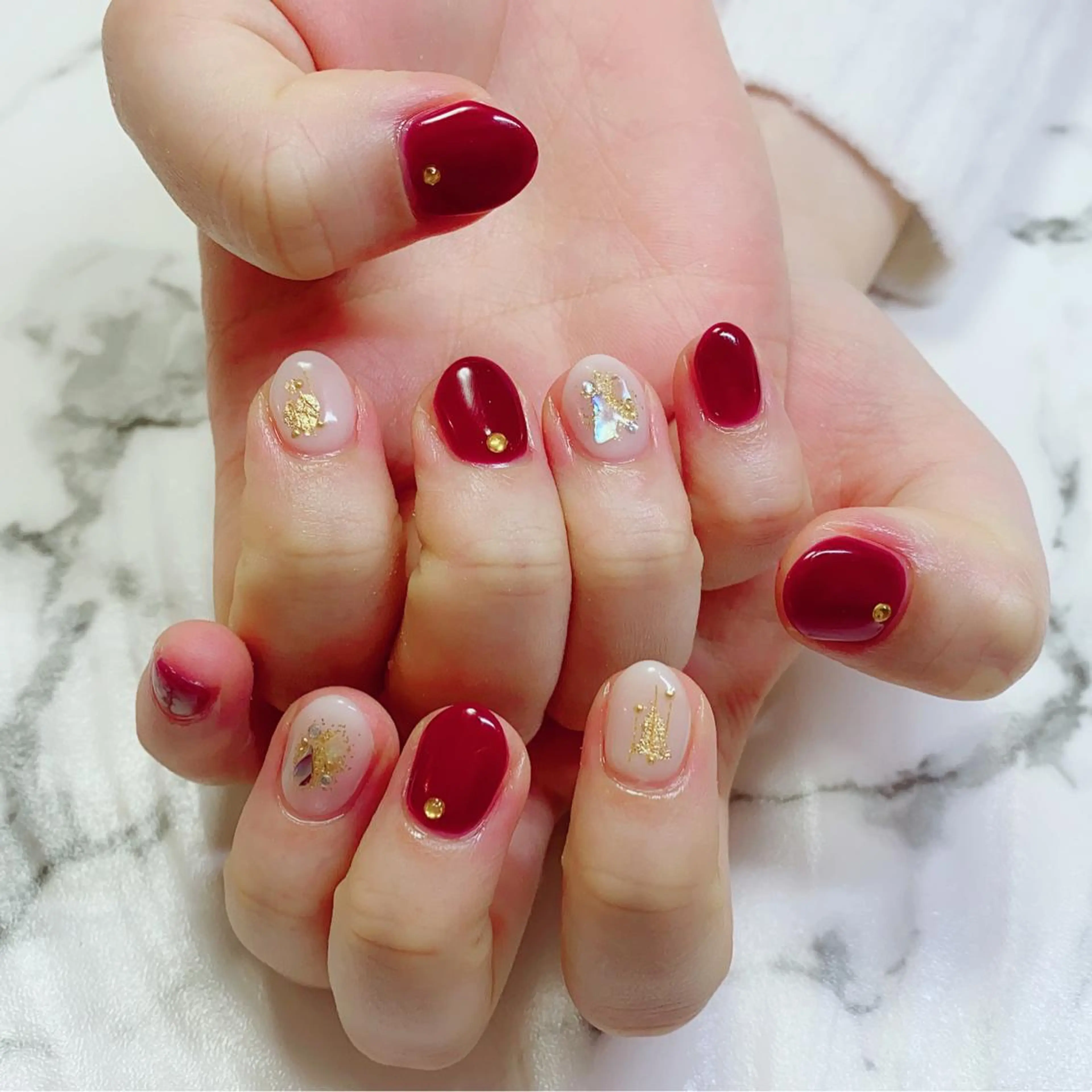 カラー ネイル アートネイル Q Free nailsのネイルデザイン