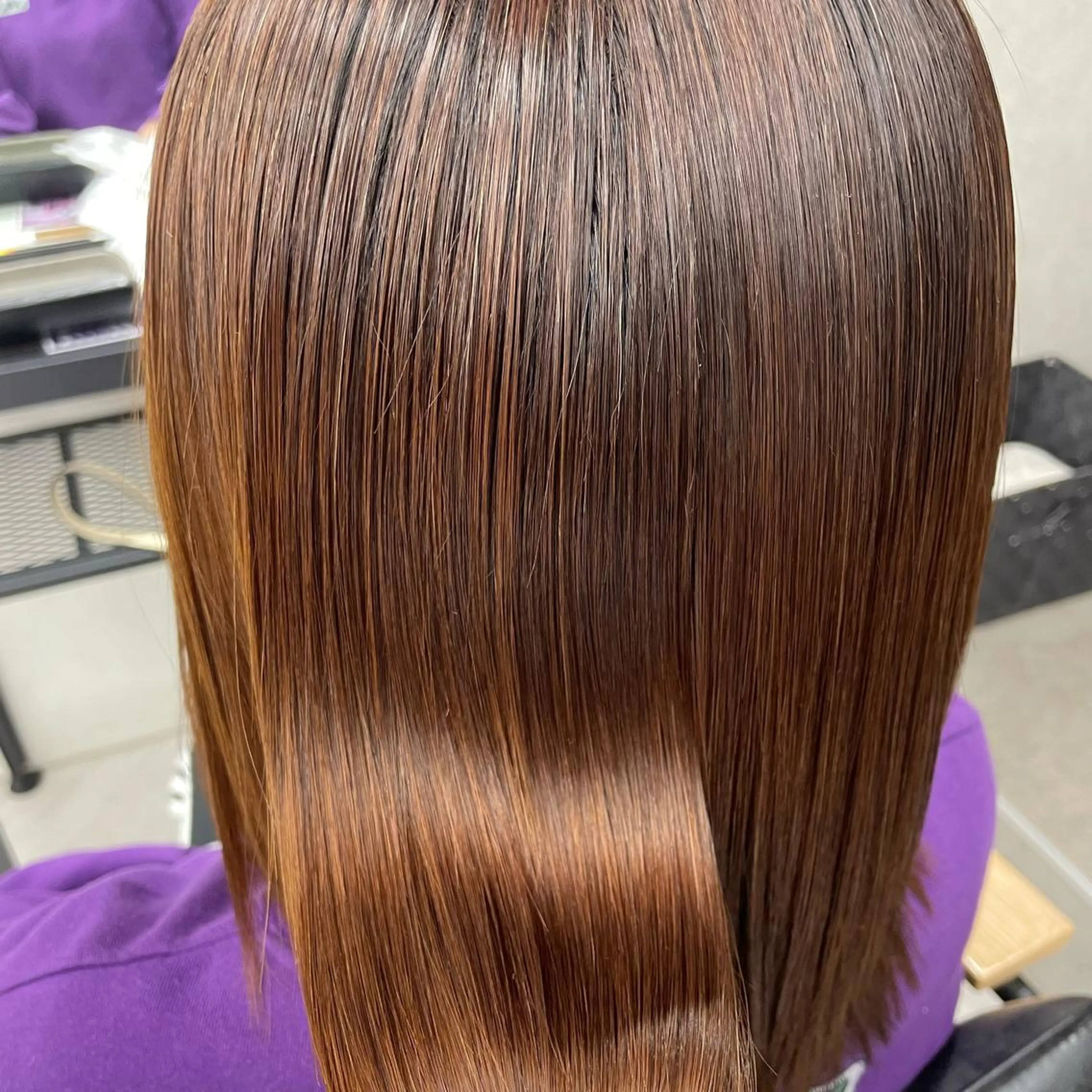 ミディアム カラー パーマ ヘアアレンジ メンズ キッズ ネイル マツエク・マツパ アイブロウ トリートメント mona/ ストレートスタイル✨のヘアスタイル