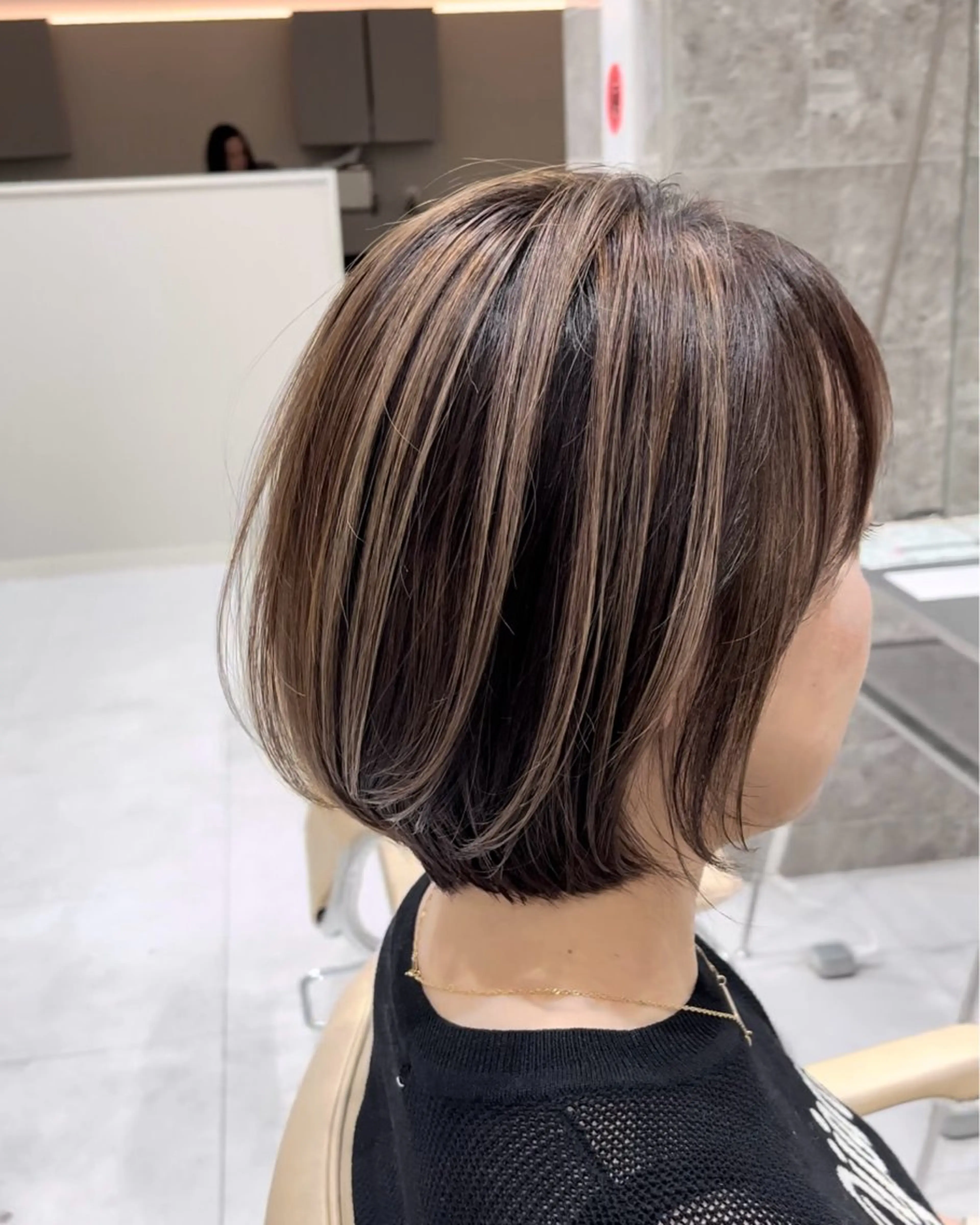 ショート ヘアカラー バレイヤージュ/ヘア アレンジ/shionのヘアスタイル