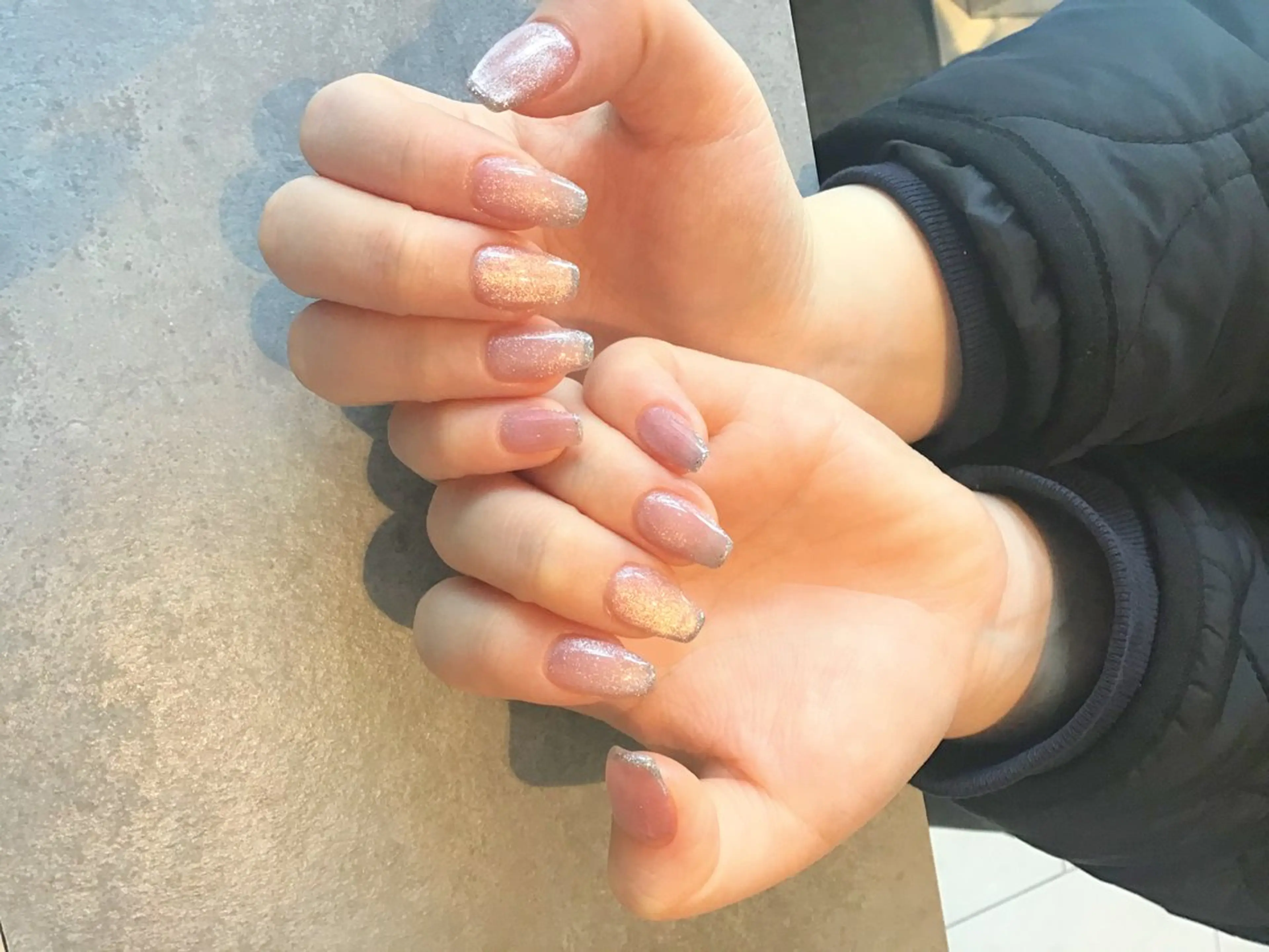 ネイル ラメ(グリッター) マグネットネイル マグネットワンカラー ワンカラーネイル Nest 岩崎のネイルデザイン