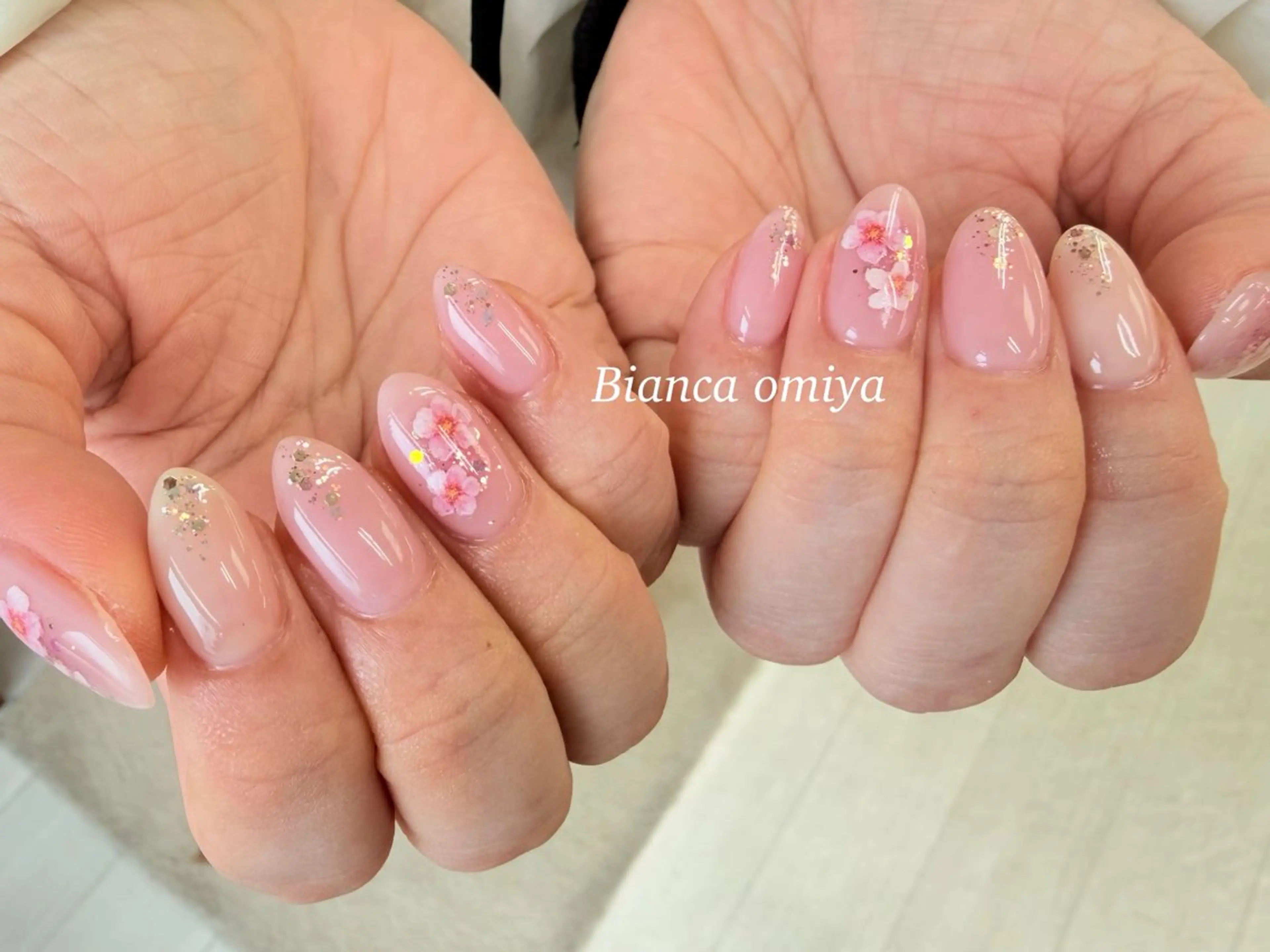 ネイル フラッシュネイル フレンチネイル ジェルネイル グラデーション マグネットネイル ハンドネイル Bianca大宮 katoᕱ⑅ᕱﾞのネイルデザイン