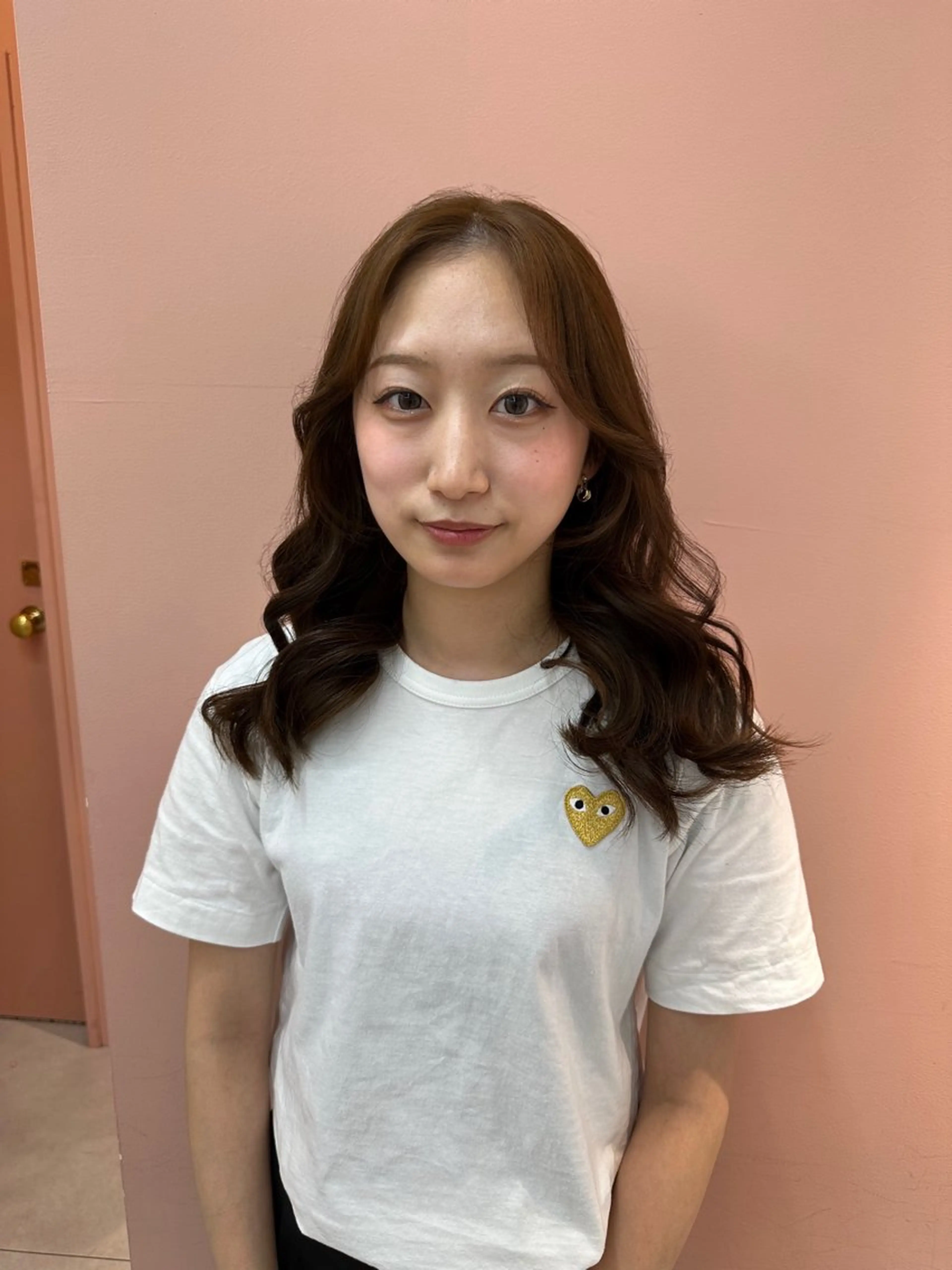 セミロング カラー ブラウンカラー 安井 美咲希のヘアスタイル