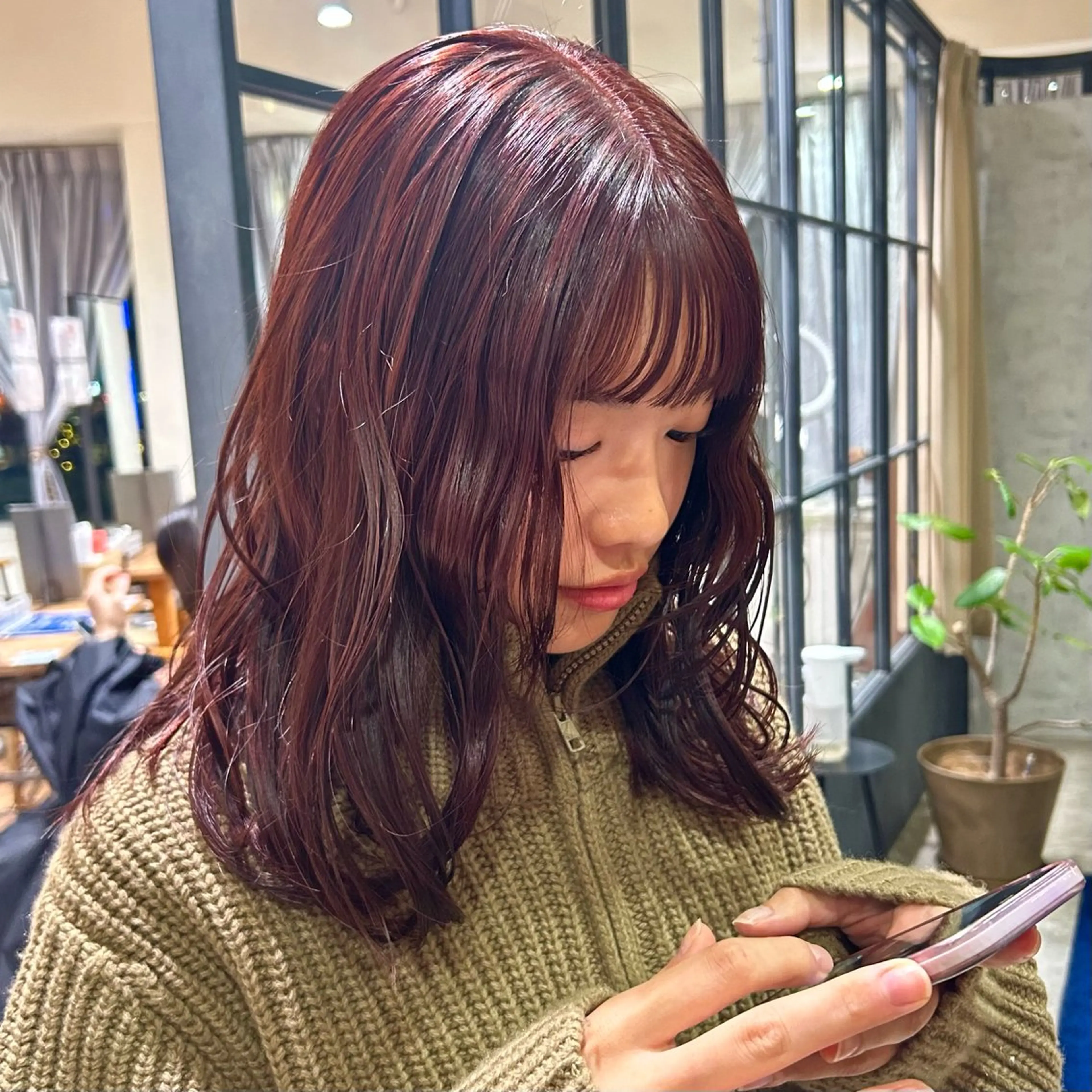 セミロング カラー ヘアカラー カラーモデル募集中 🎀🤍菜々美のヘアスタイル