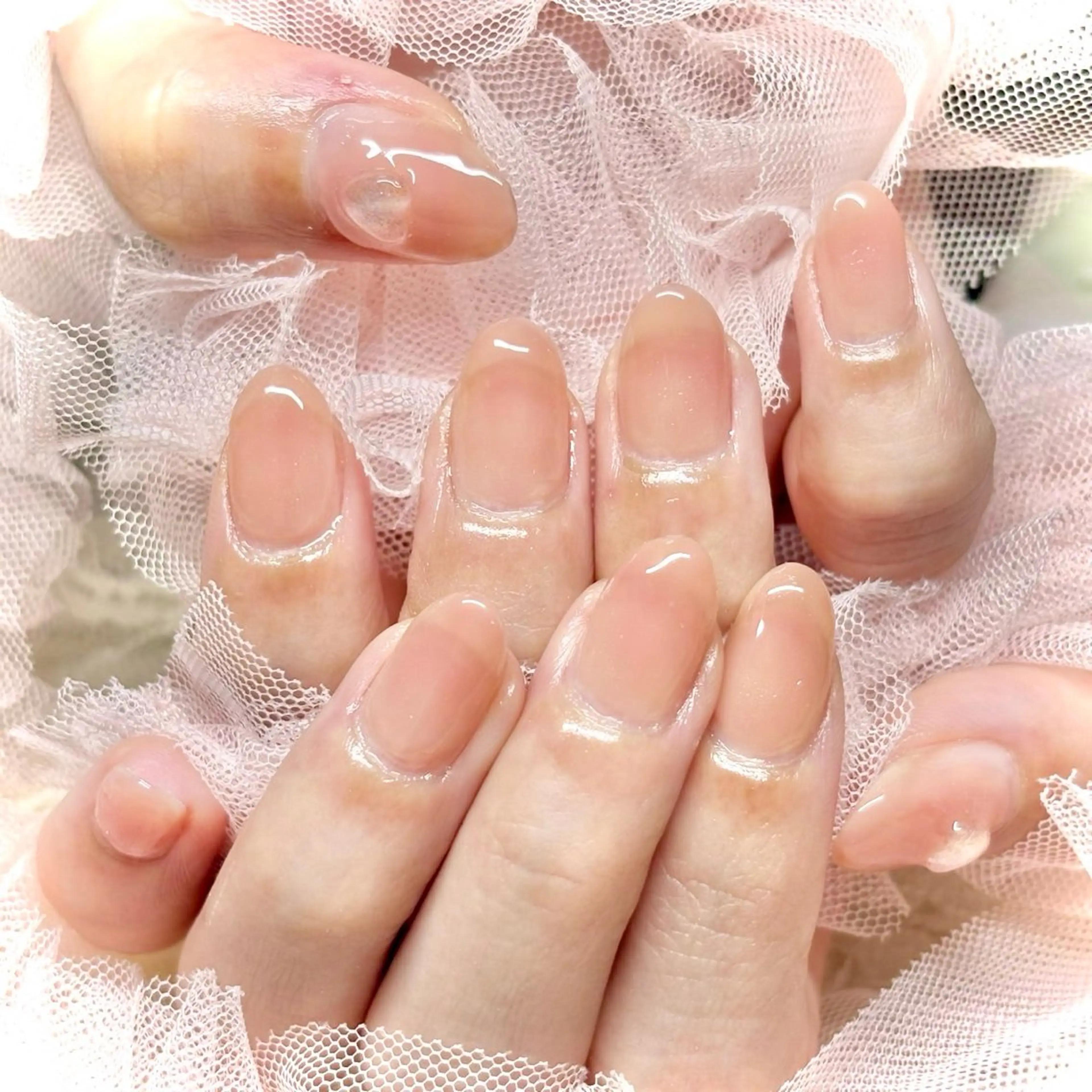 ネイル ハート 韓国ネイル ワンカラーネイル ピンク ワンホンネイル miminon 自宅ネイルサロンのネイルデザイン