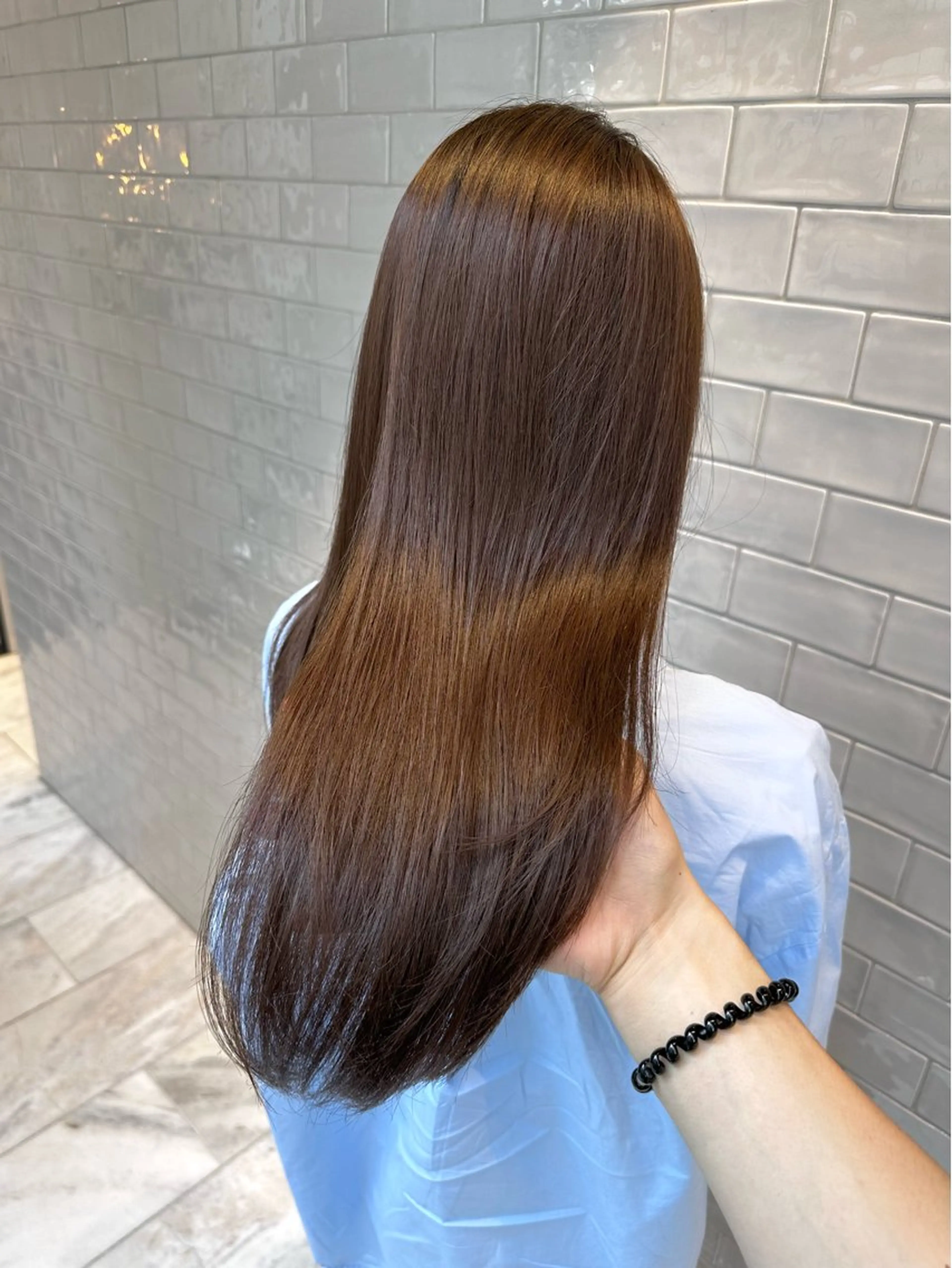 ロング カラー ベージュカラー ブリーチ ブラウンカラー ブラウンベージュ ブリーチなしカラー ヘアカラー トリートメント LUMO所属・矢野 晃平のヘアスタイル