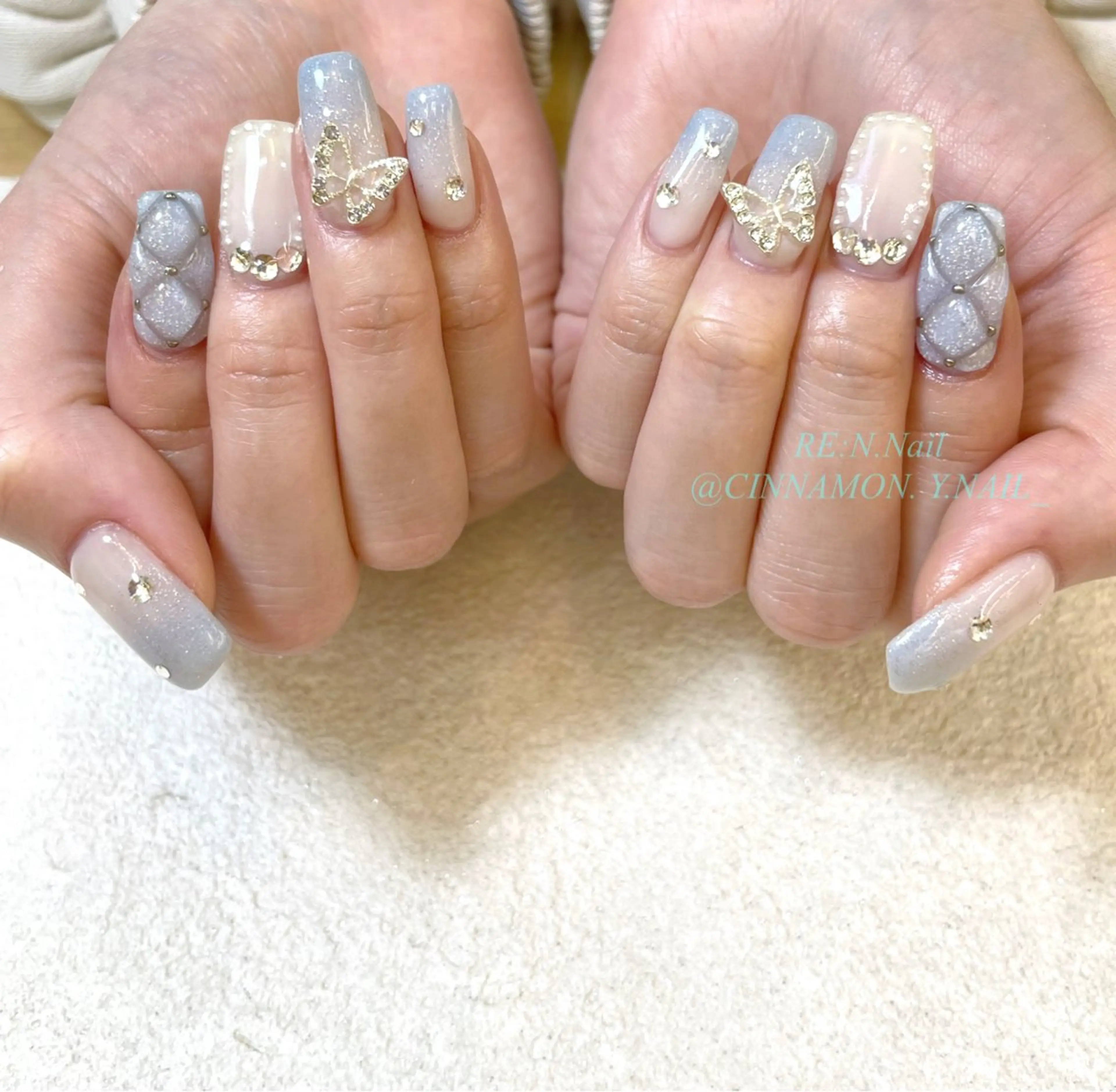 ネイル ハンドネイル Yuna🩵 RE:N.Nailのネイルデザイン