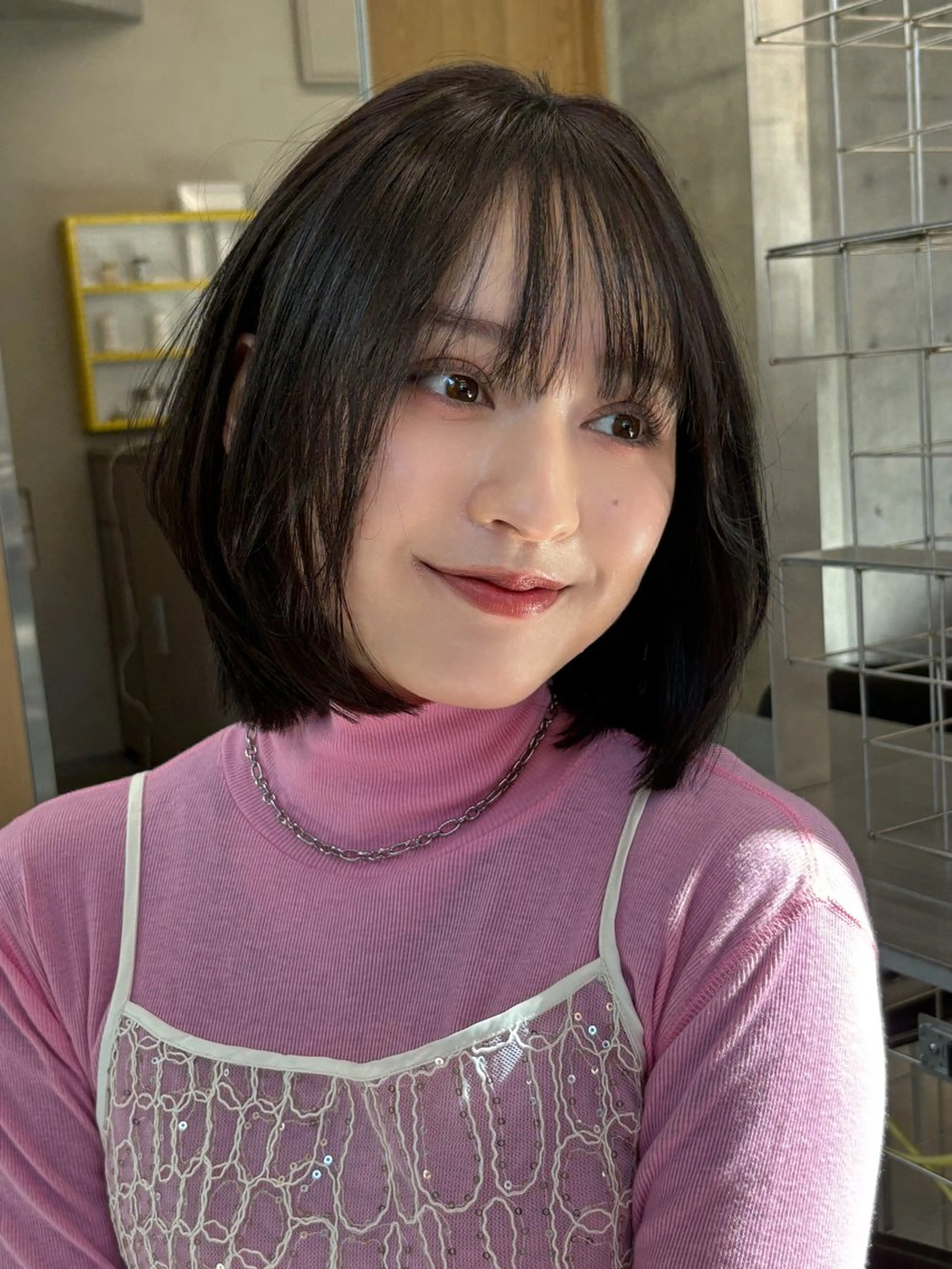 ミディアム カラー カット ヘアカラー レイヤー/柔色 カラー/SAkiのヘアスタイル