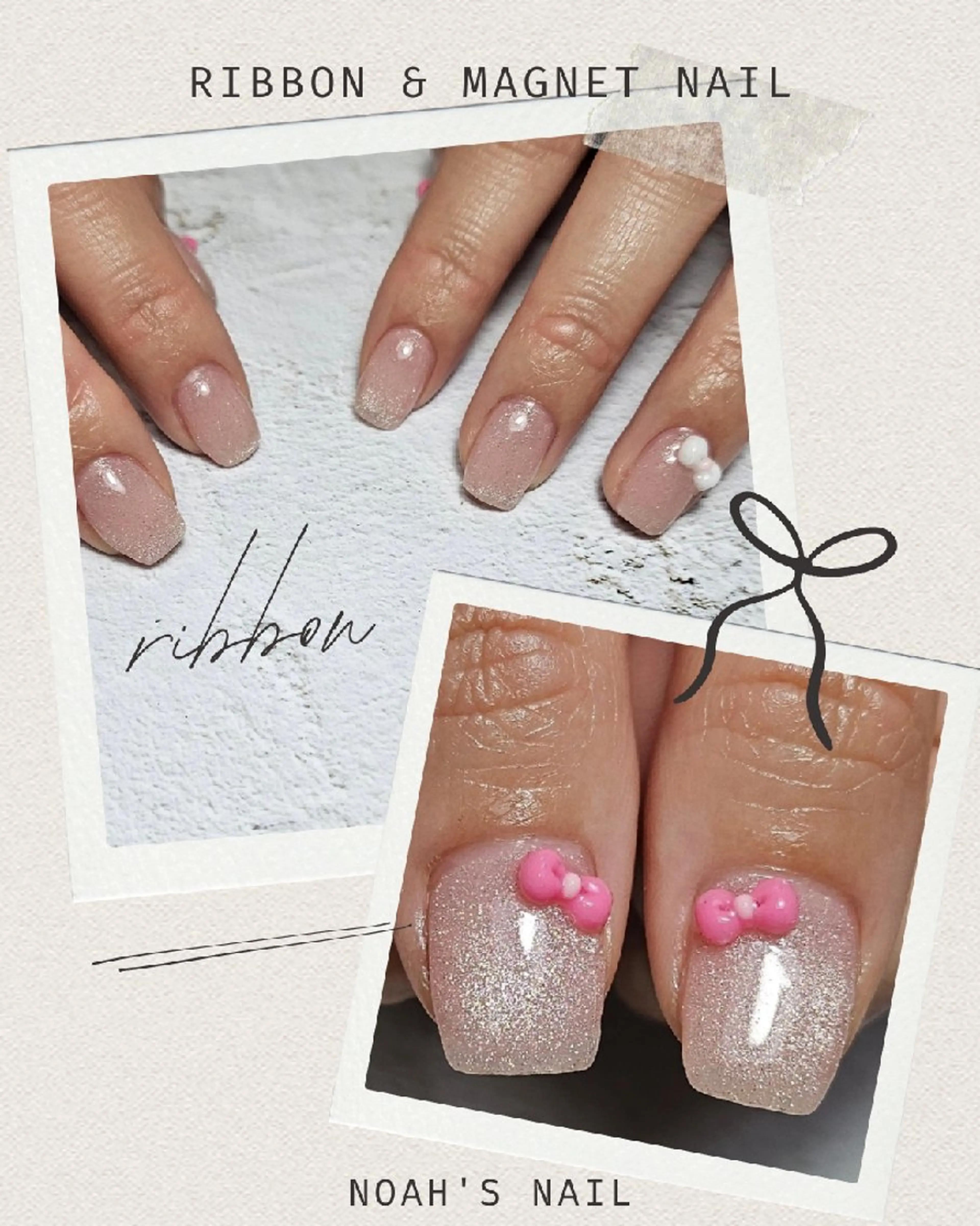 ネイル マグネットネイル オフィスネイル ハンドネイル Noah'snail   のネイルデザイン