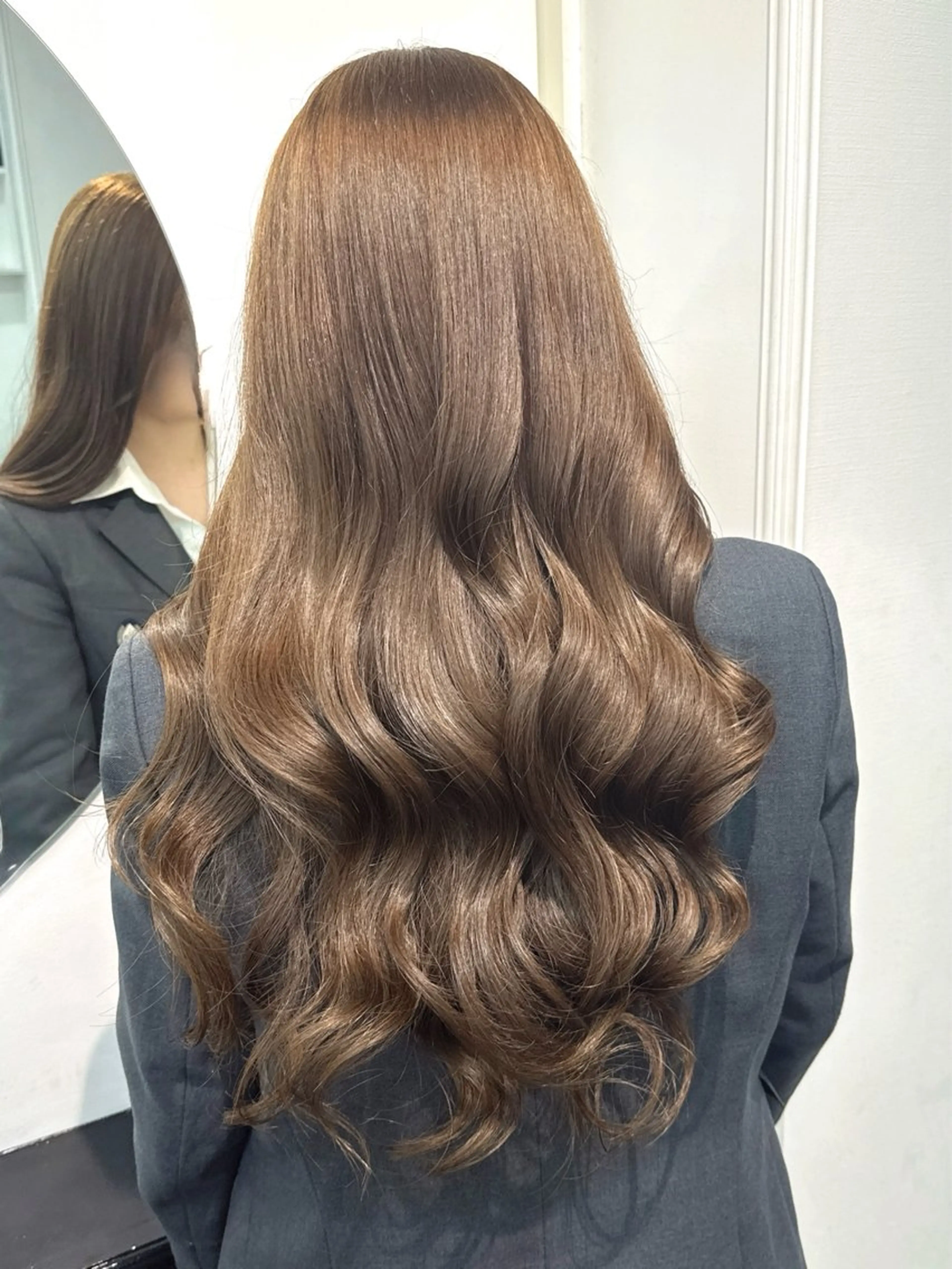 ロング ヘアカラー ハッシュカット🎀 レイヤーダブルカラーのヘアスタイル