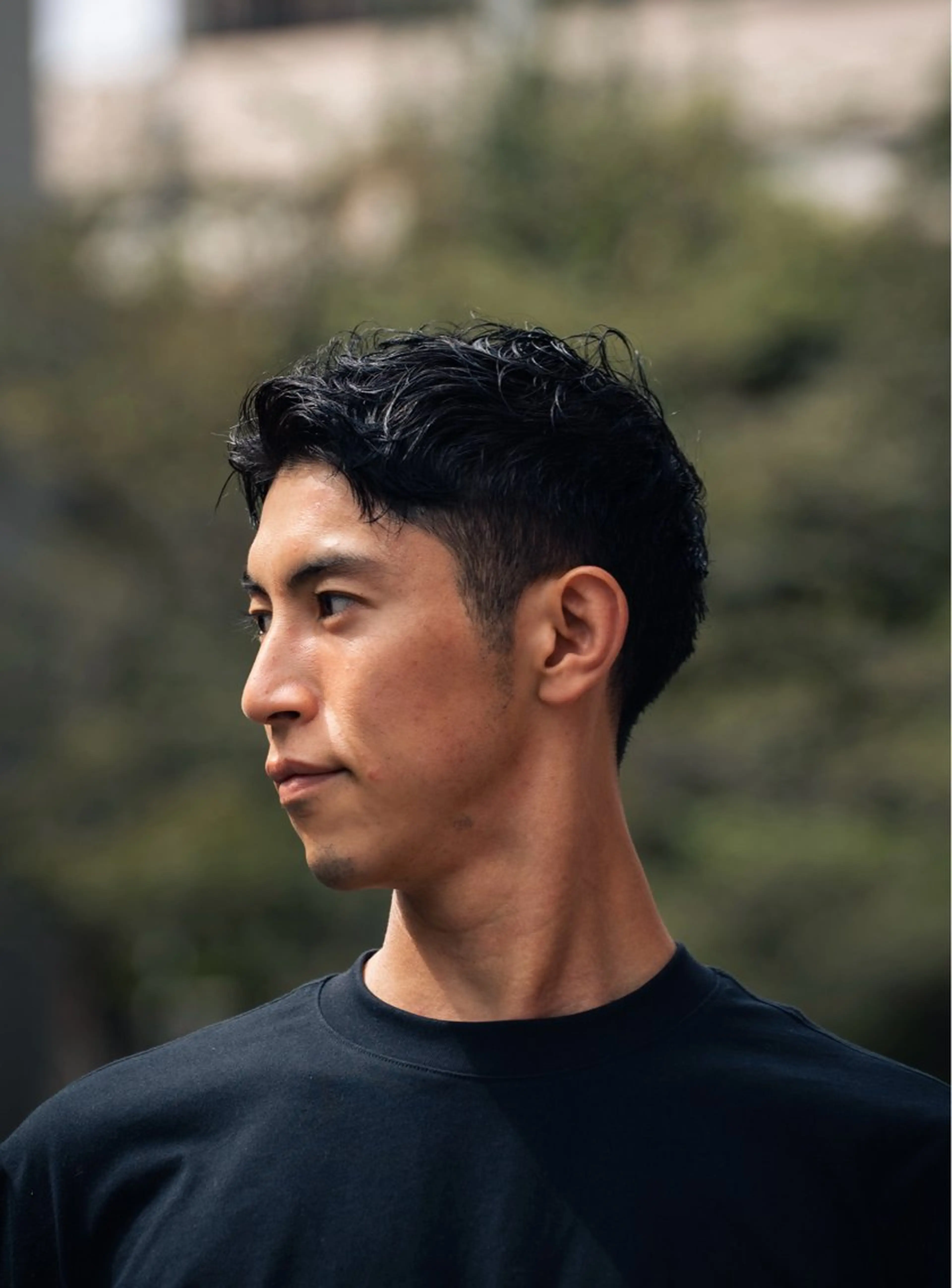 ショート カラー パーマ メンズ 刈り上げ くせ毛 🔗メンズサロン🔗 Kieのヘアスタイル