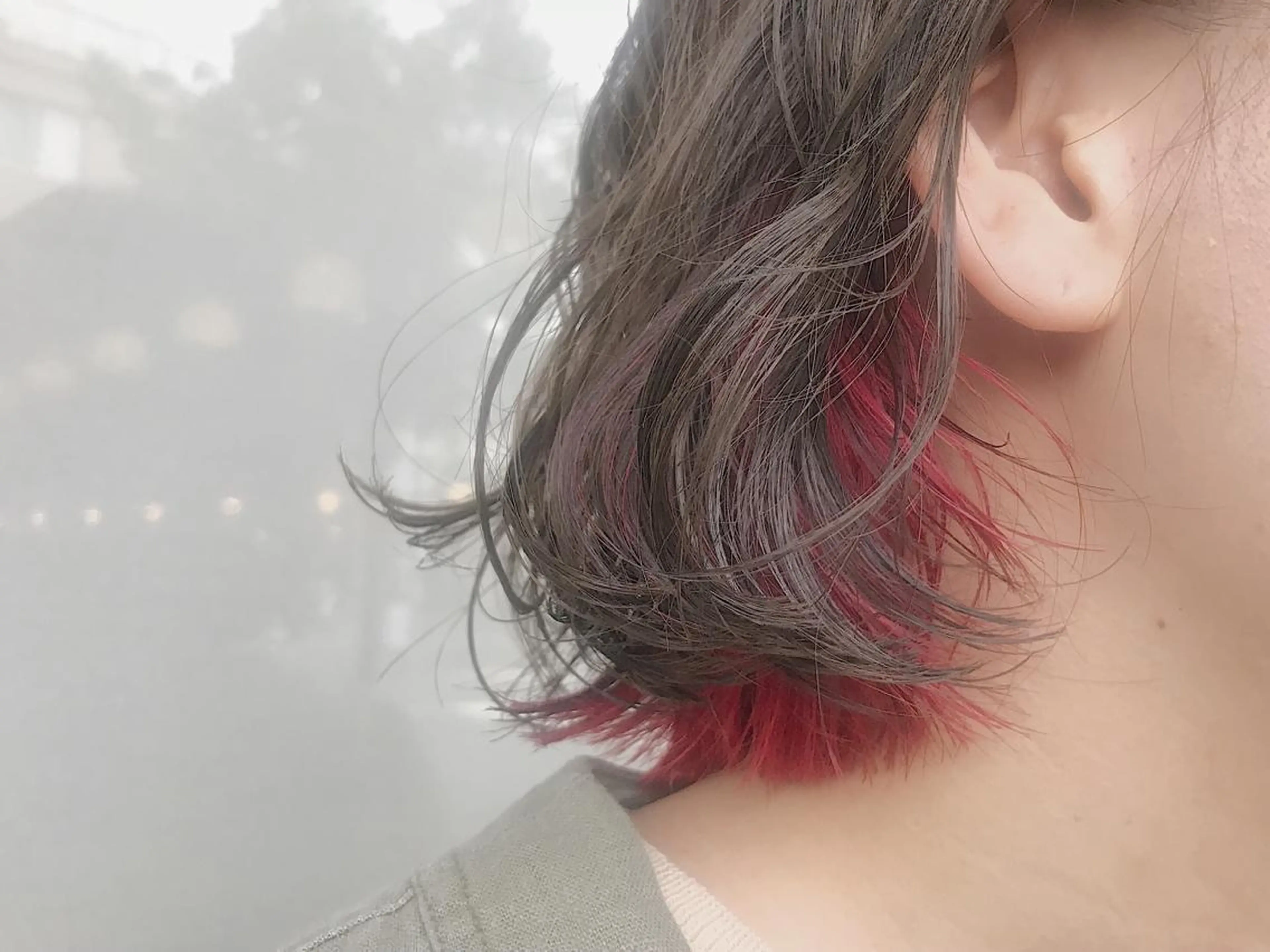 ミディアム カラー インナーカラー ボブ カット ヘアカラー トリートメント Kawaguchi Arisaのヘアスタイル