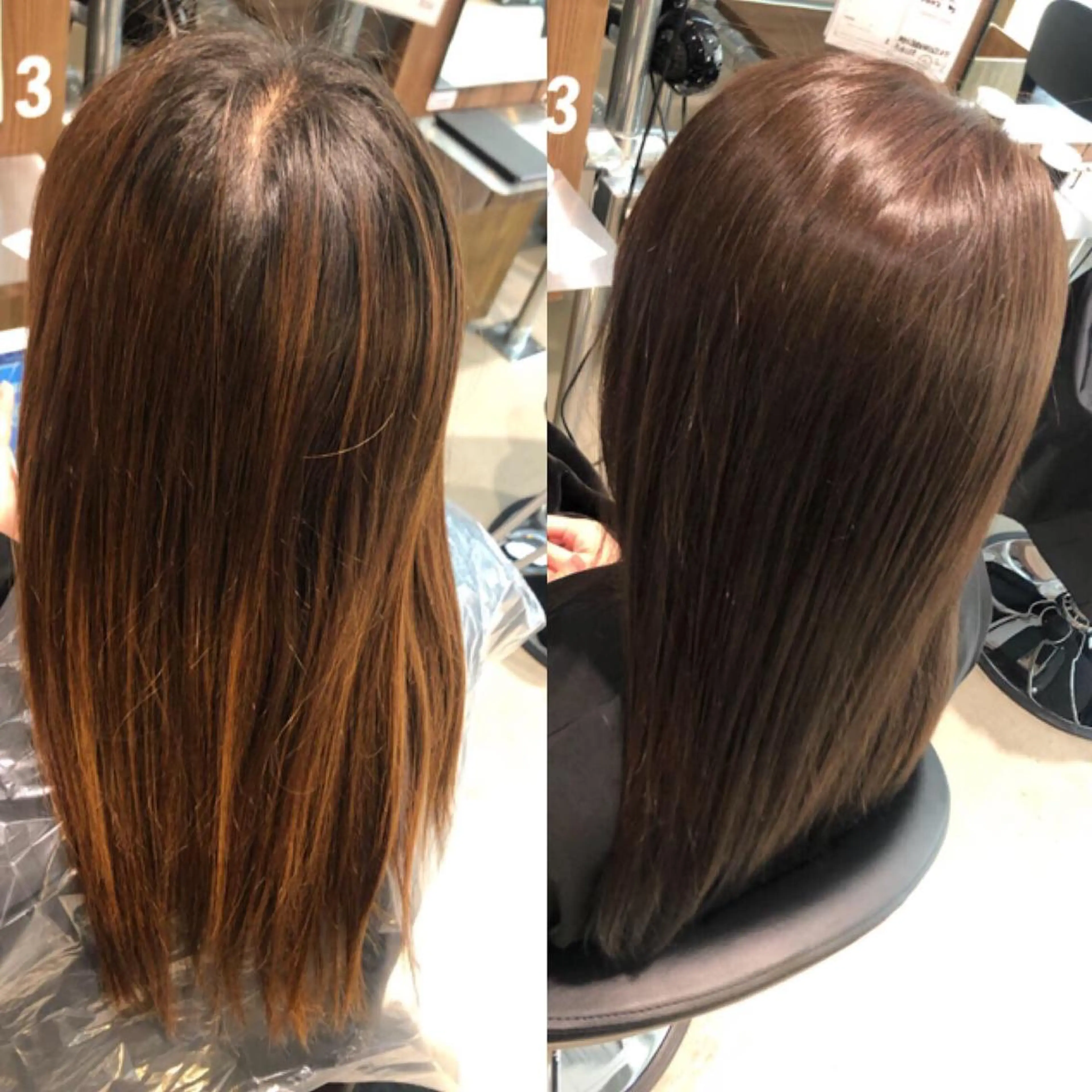 ロング カラー オレンジ 宮下 愛璃紗のヘアスタイル