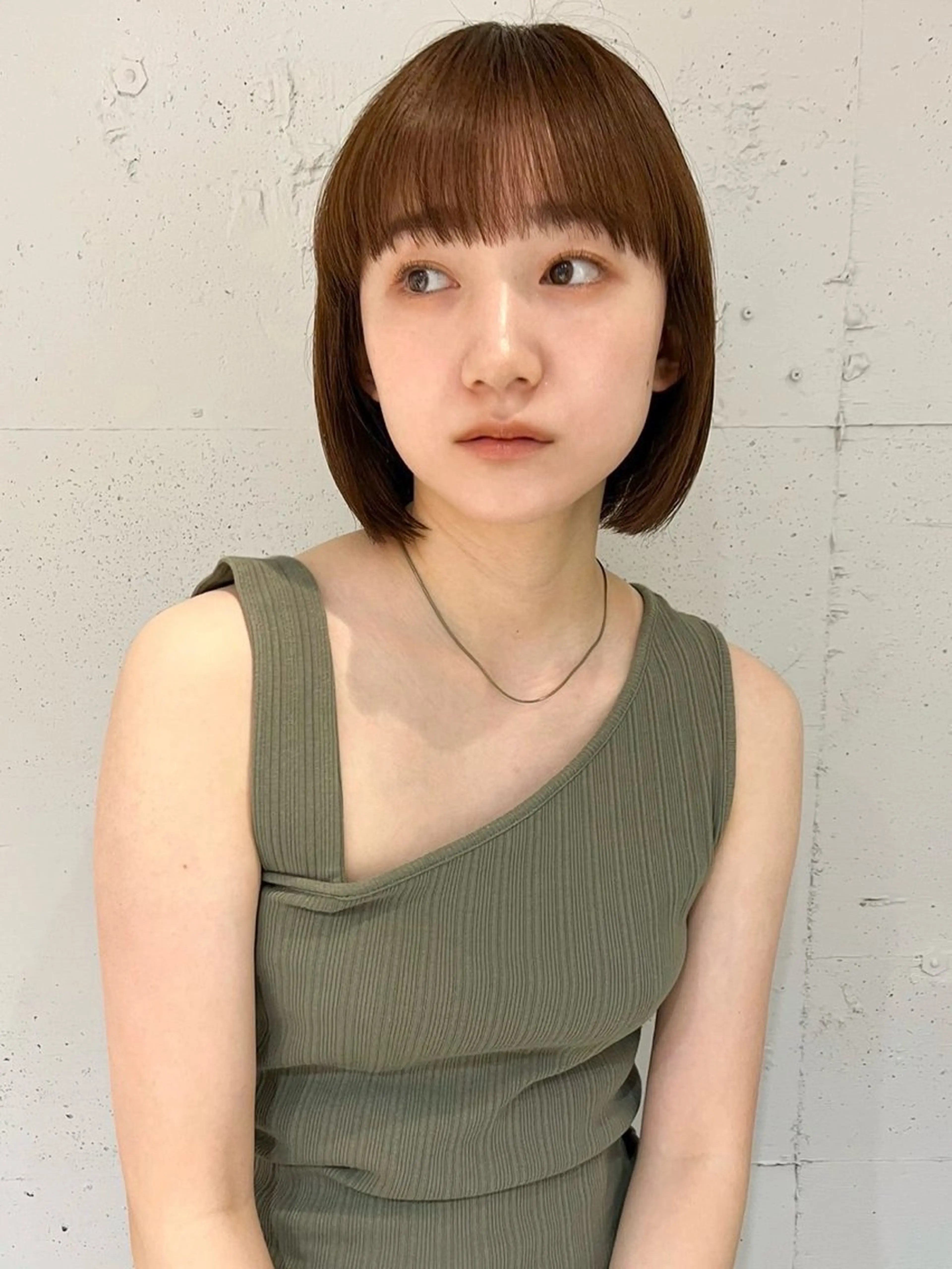 ショート カット 縮毛矯正 トリートメント 似合わせぷつっとボブ 縮毛矯正 久保田彩菜のヘアスタイル