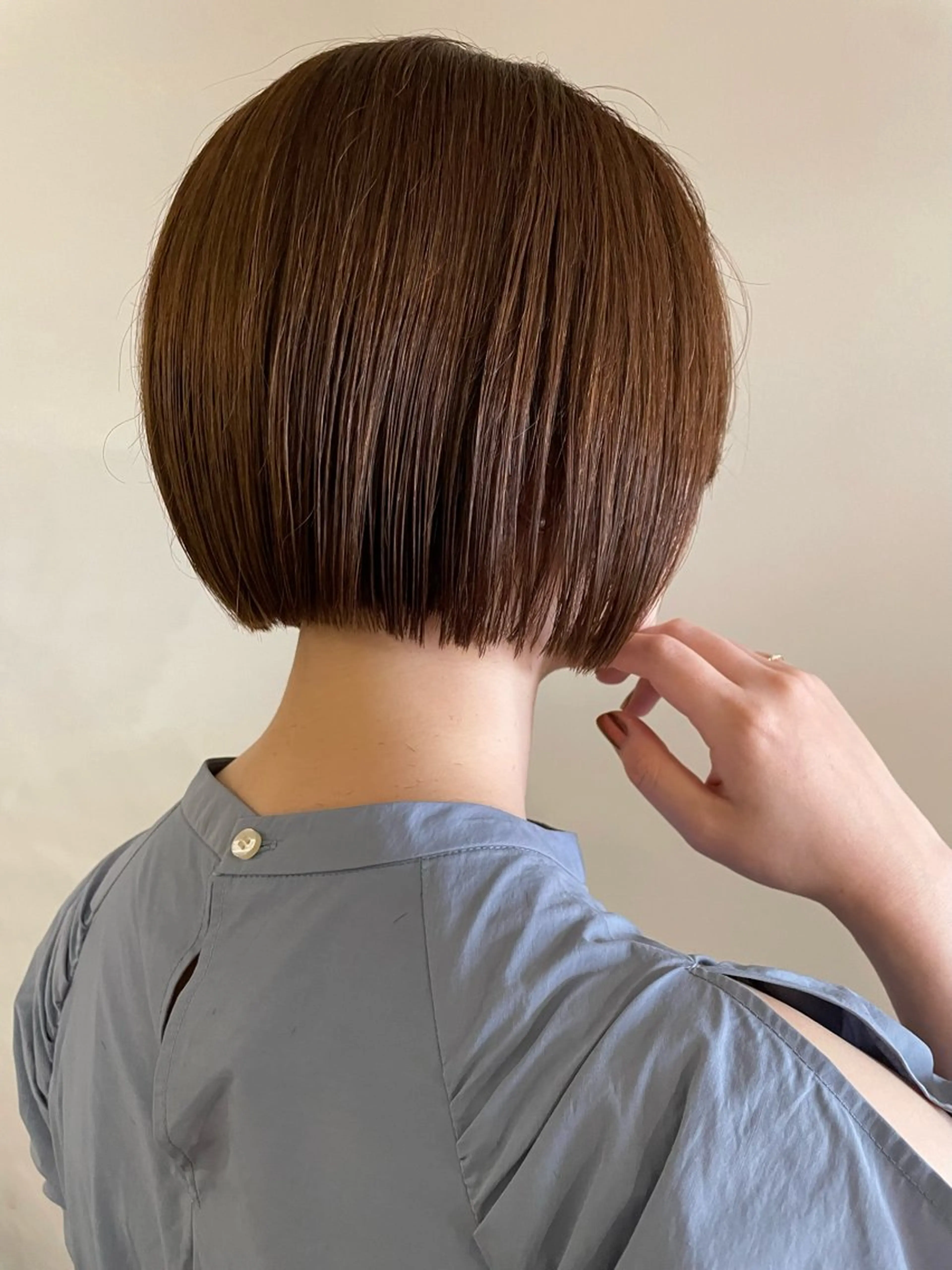 【丸みショートボブ】カット撮影モデルの写真