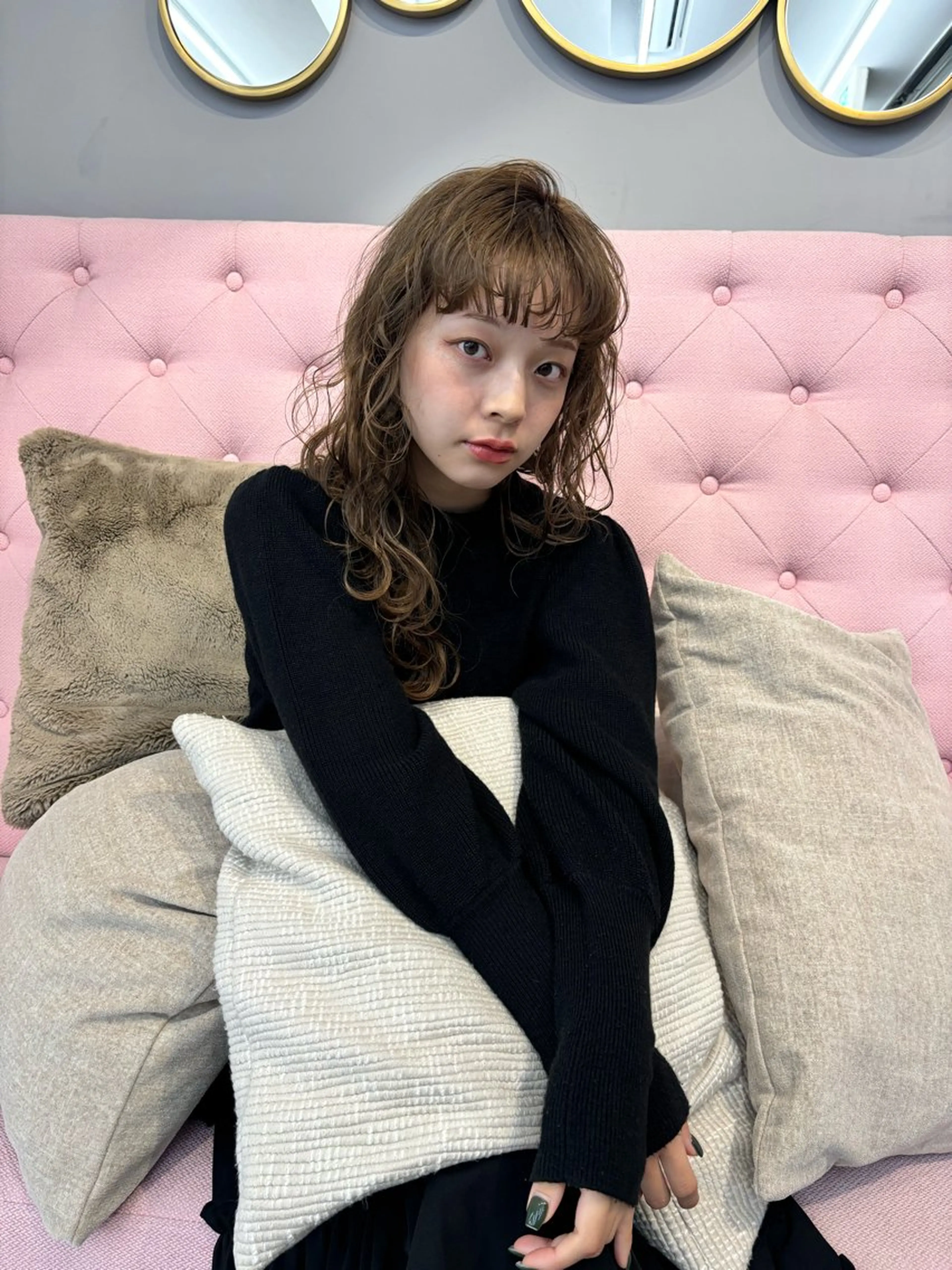 ロング 韓国風レイヤーカット 松葉翔のヘアスタイル