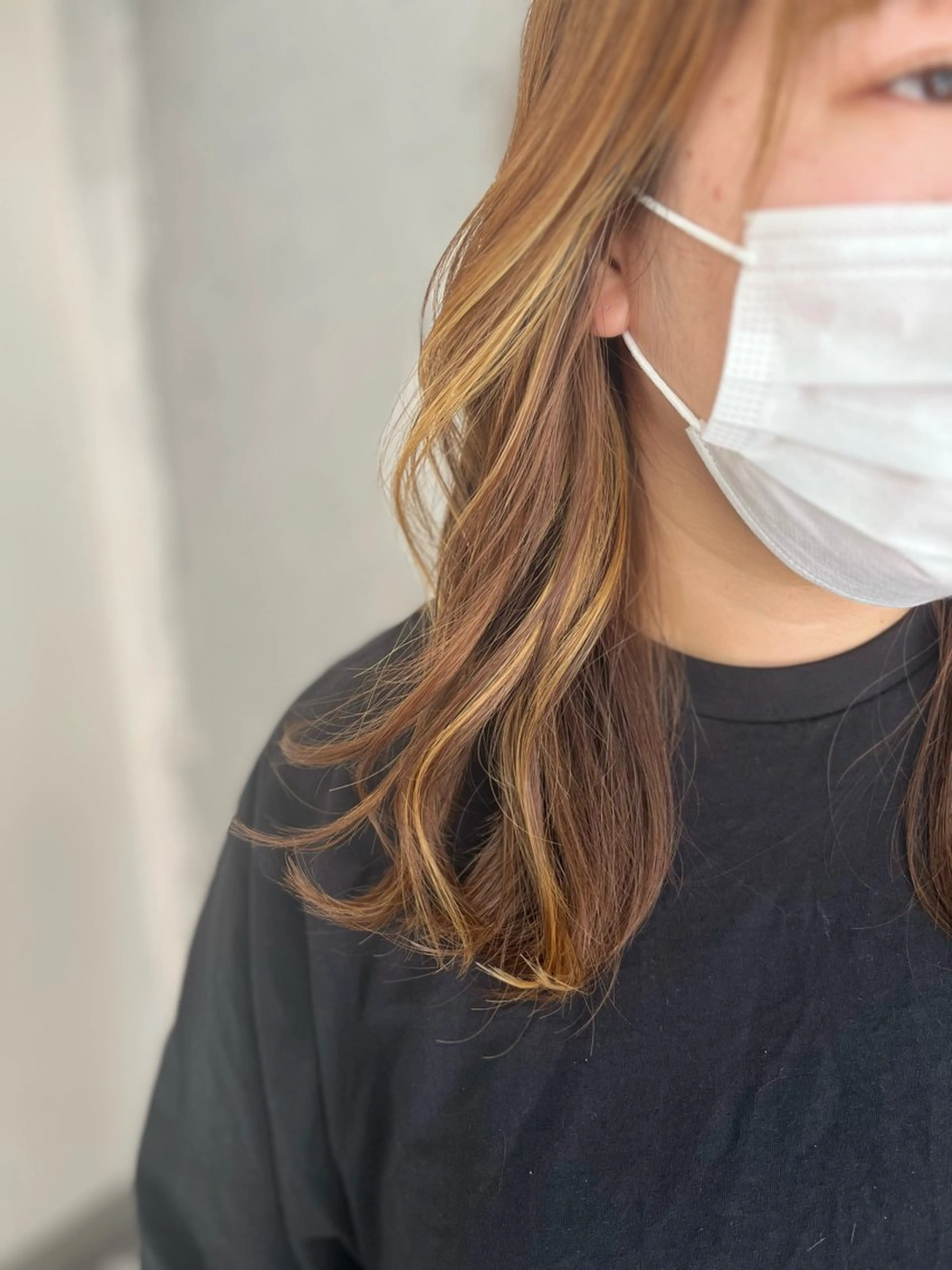 ミディアム カラー Mariana雛/ 西大分/ハイライトのヘアスタイル