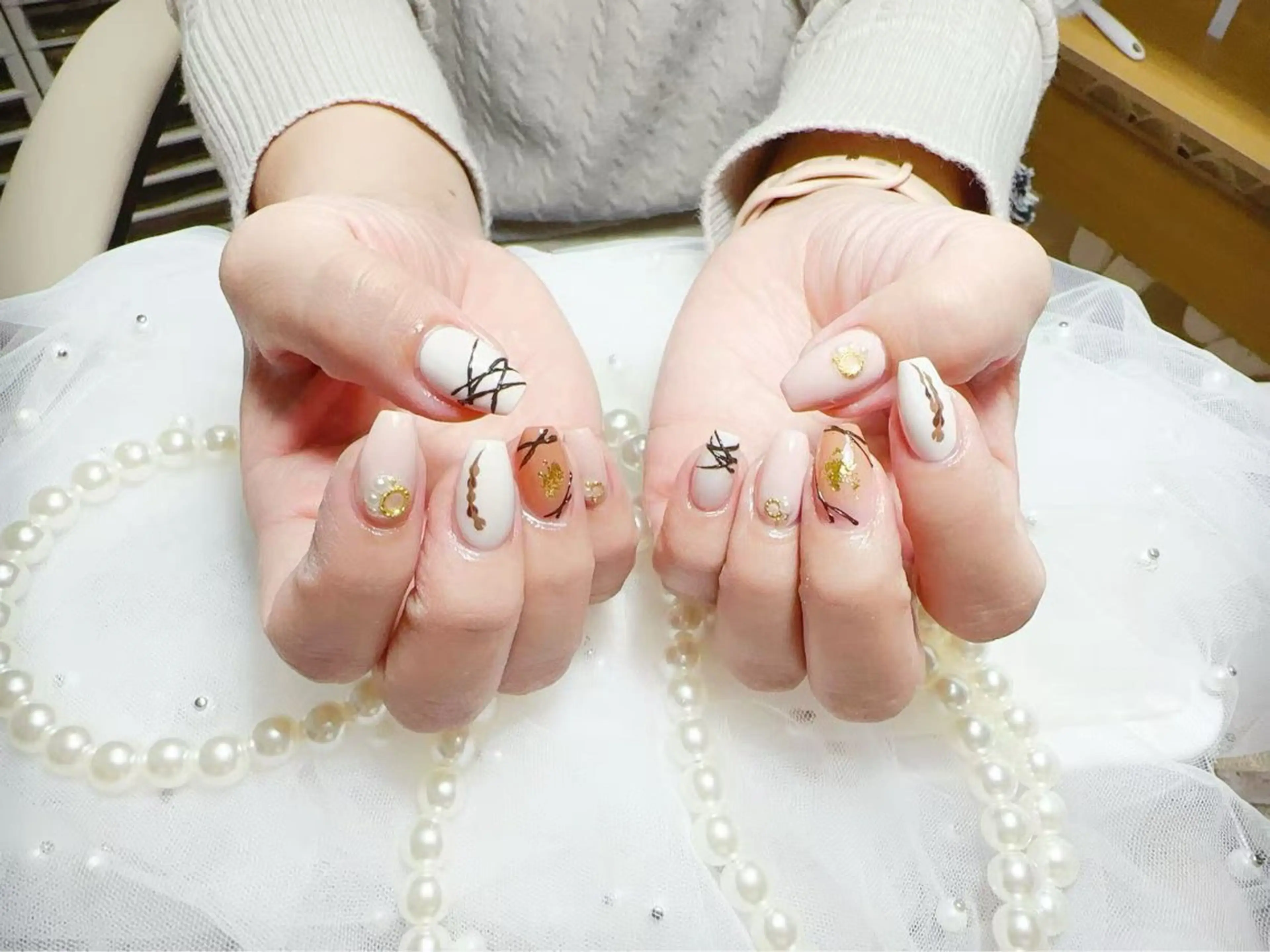 ネイル ハンドネイル ハンドケア ゆ きのネイルデザイン