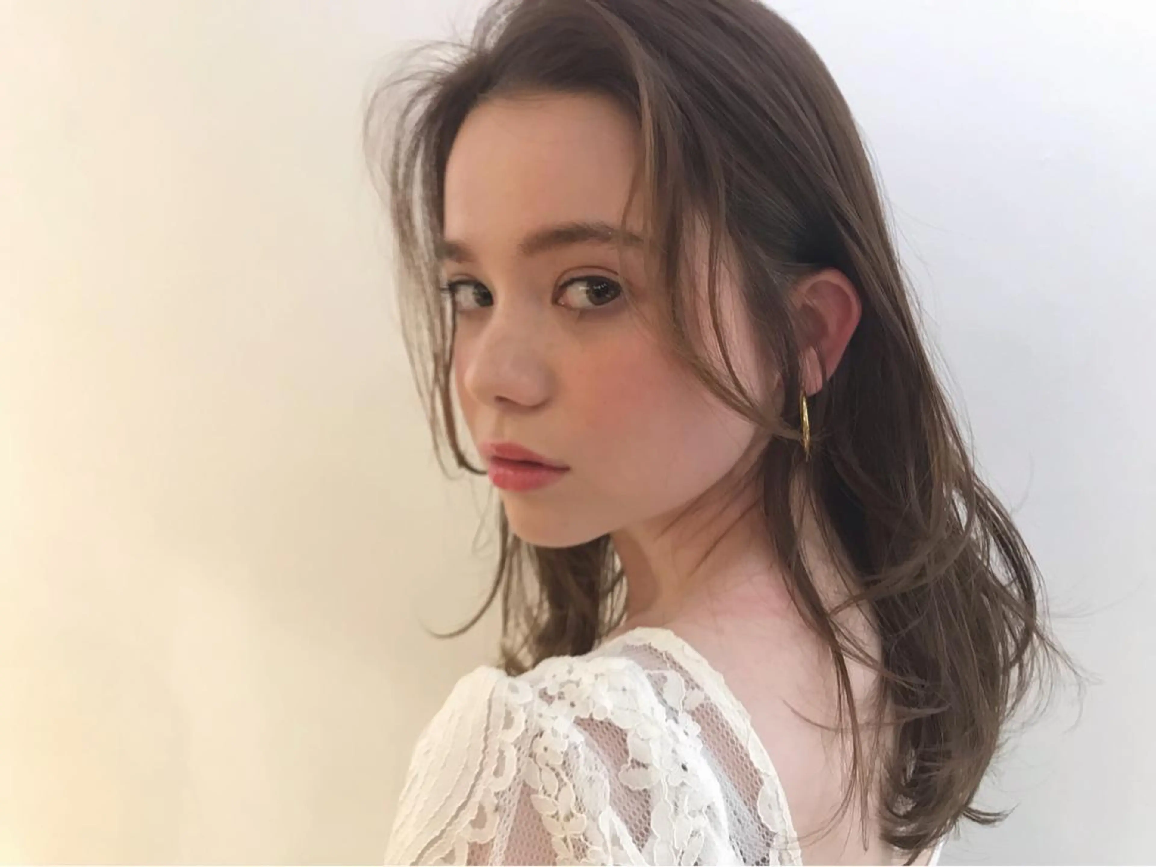 セミロング パーマ ヘアアレンジ セミロングパーマ デジタルパーマ カット パーマ ヒロミ/アレンジ/ アンニュイ/透け感のヘアスタイル