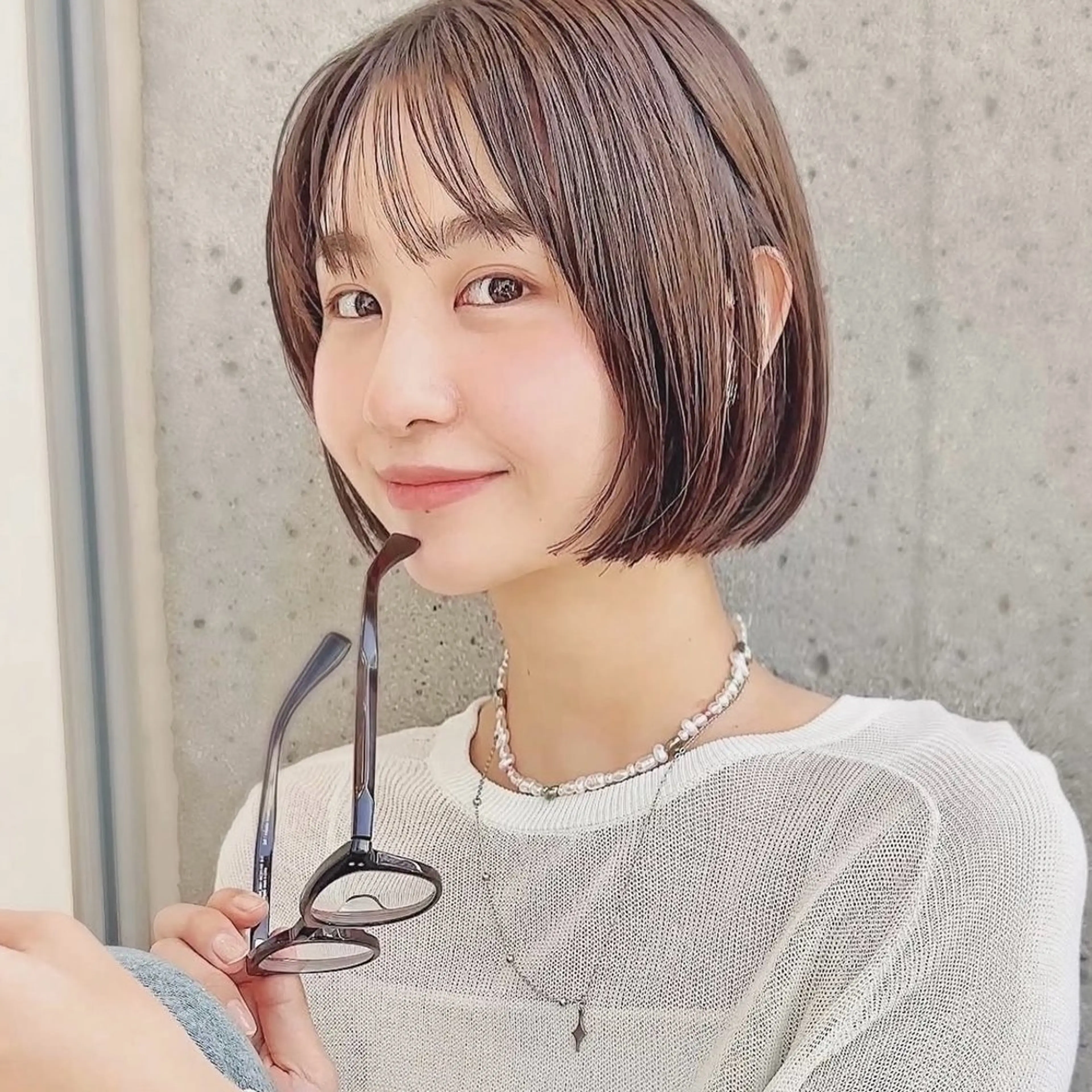 ショート お悩み改善ボブ 顔まわりカット/こうのヘアスタイル