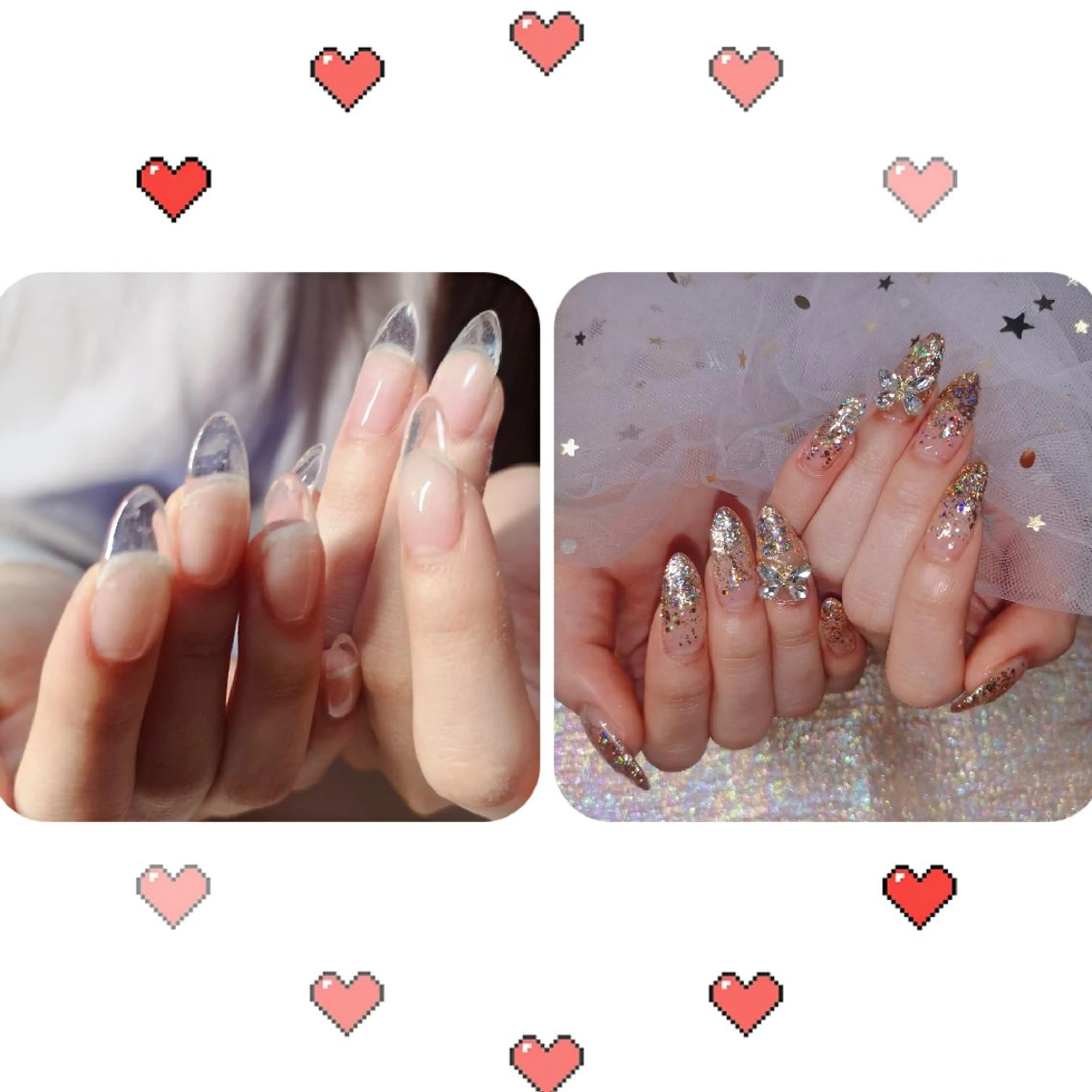 ネイル キラキラネイル ラメ(グリッター) ラメグラデーション ネイリストゆか💅 長さだし、深爪矯正のネイルデザイン