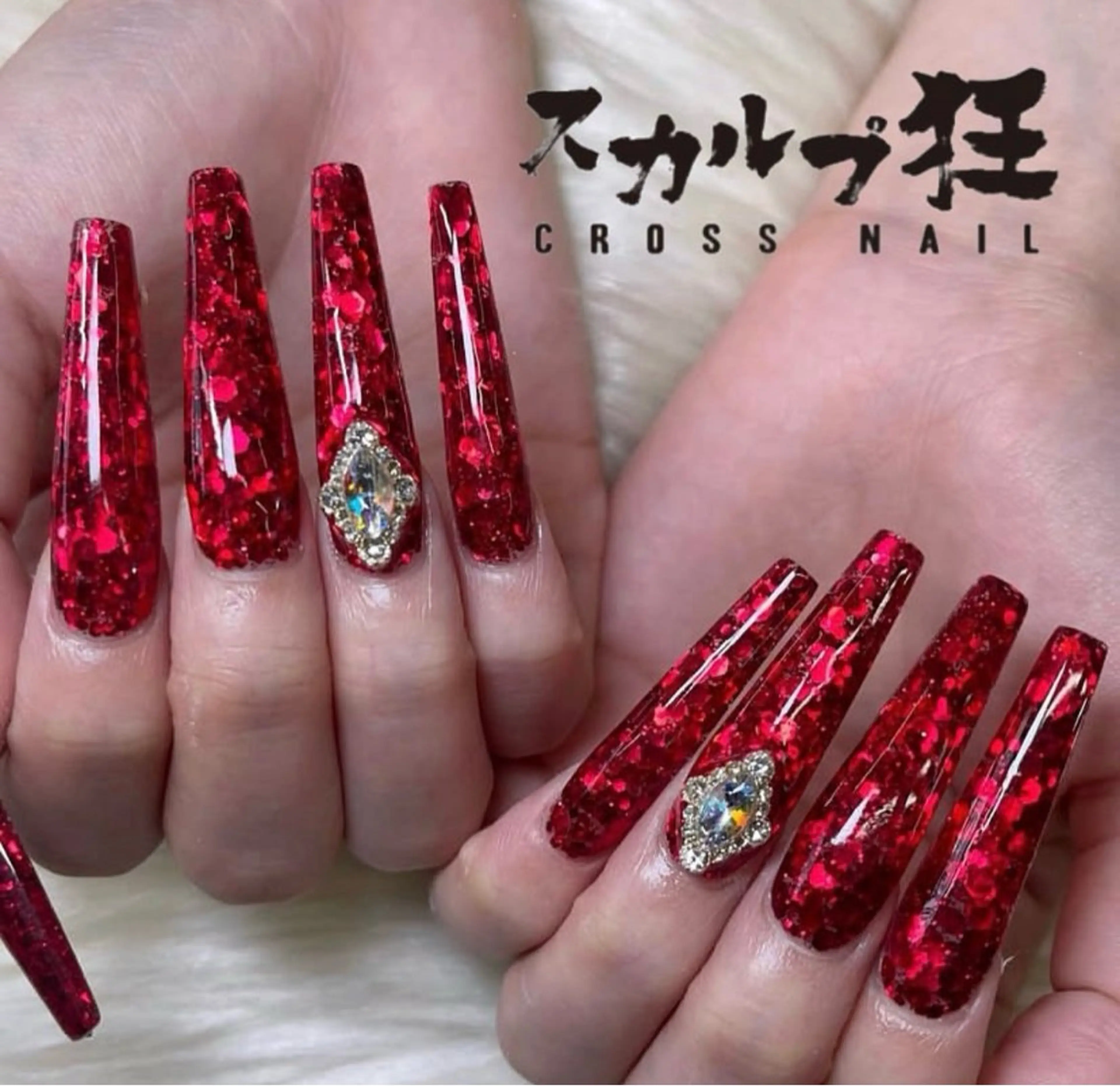 アクリルスカルプアート2本🩷ロングスカルプ可💅🏻⚠️オフなし⚠️※➕500円でマグネット、フラッシュ可の写真