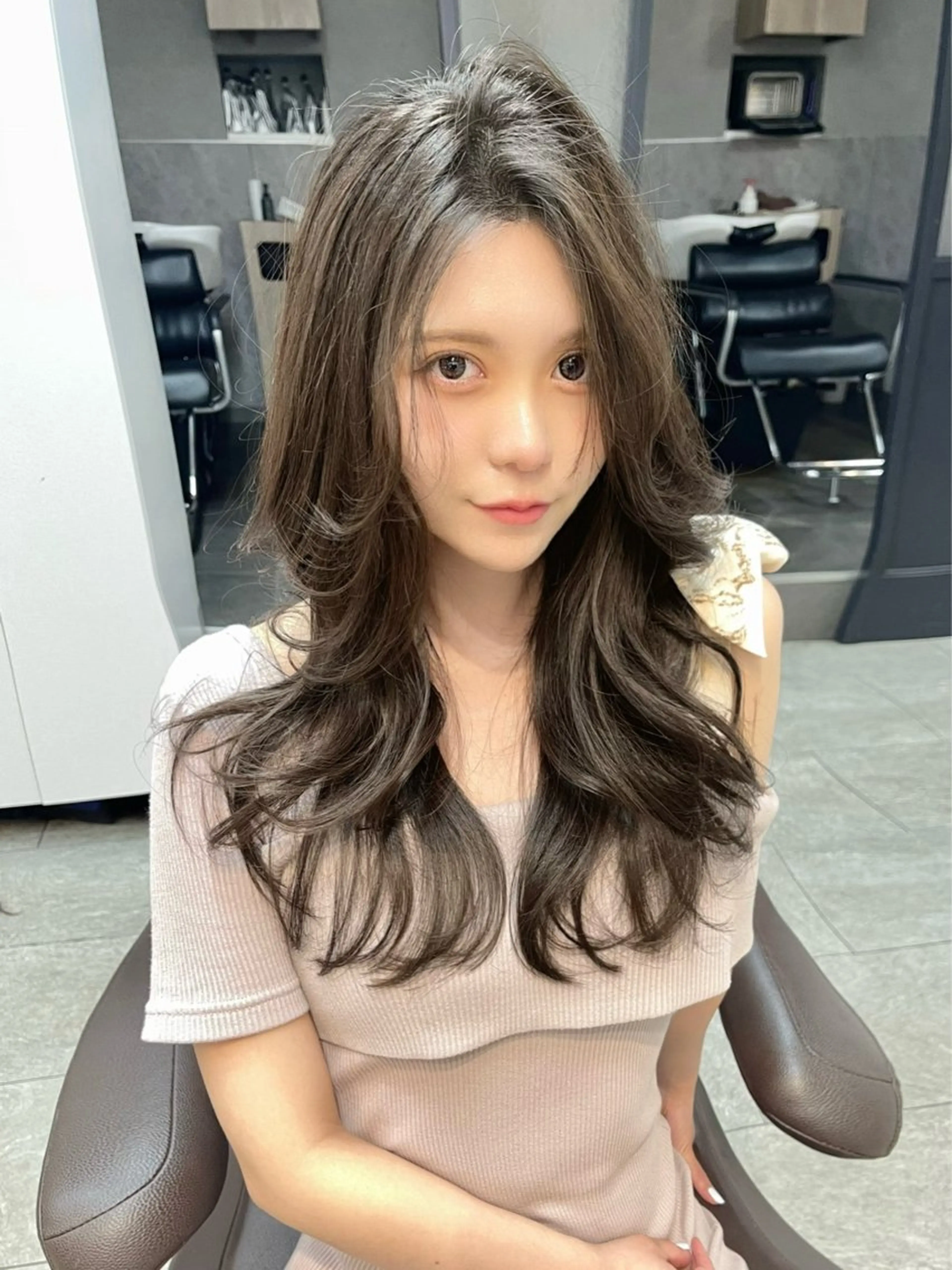 ロング neaf六本木所属・韓国風レイヤー ショート/犬塚 優介のヘアスタイル