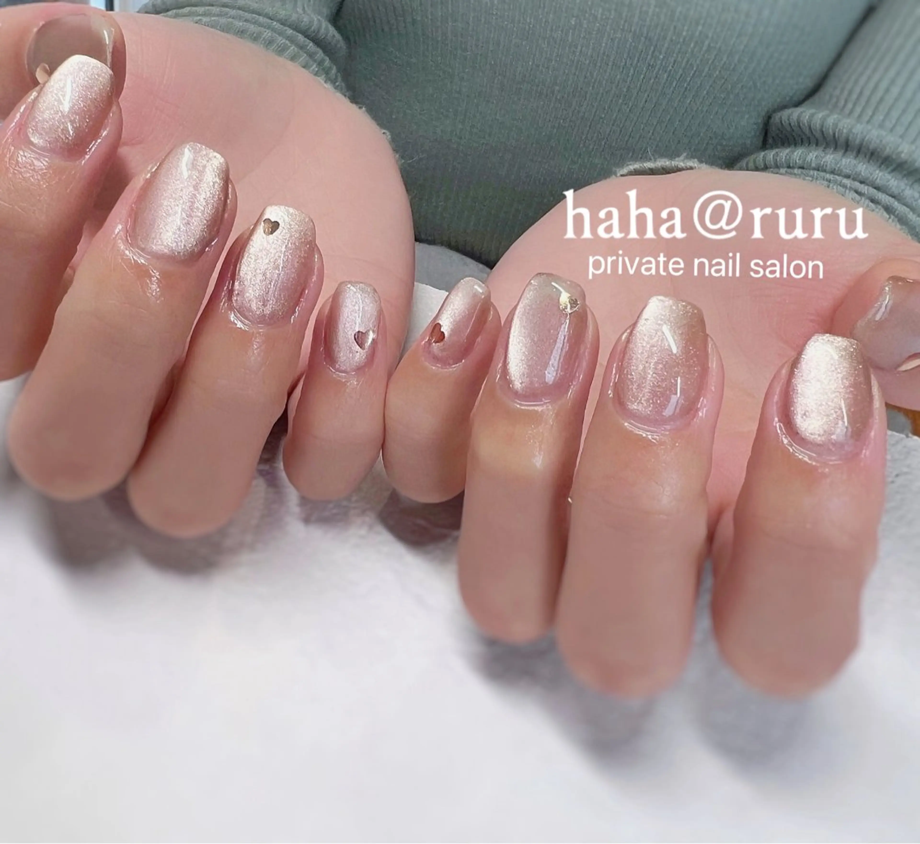 ネイル ハート ハンドネイル haha@ ruruのネイルデザイン