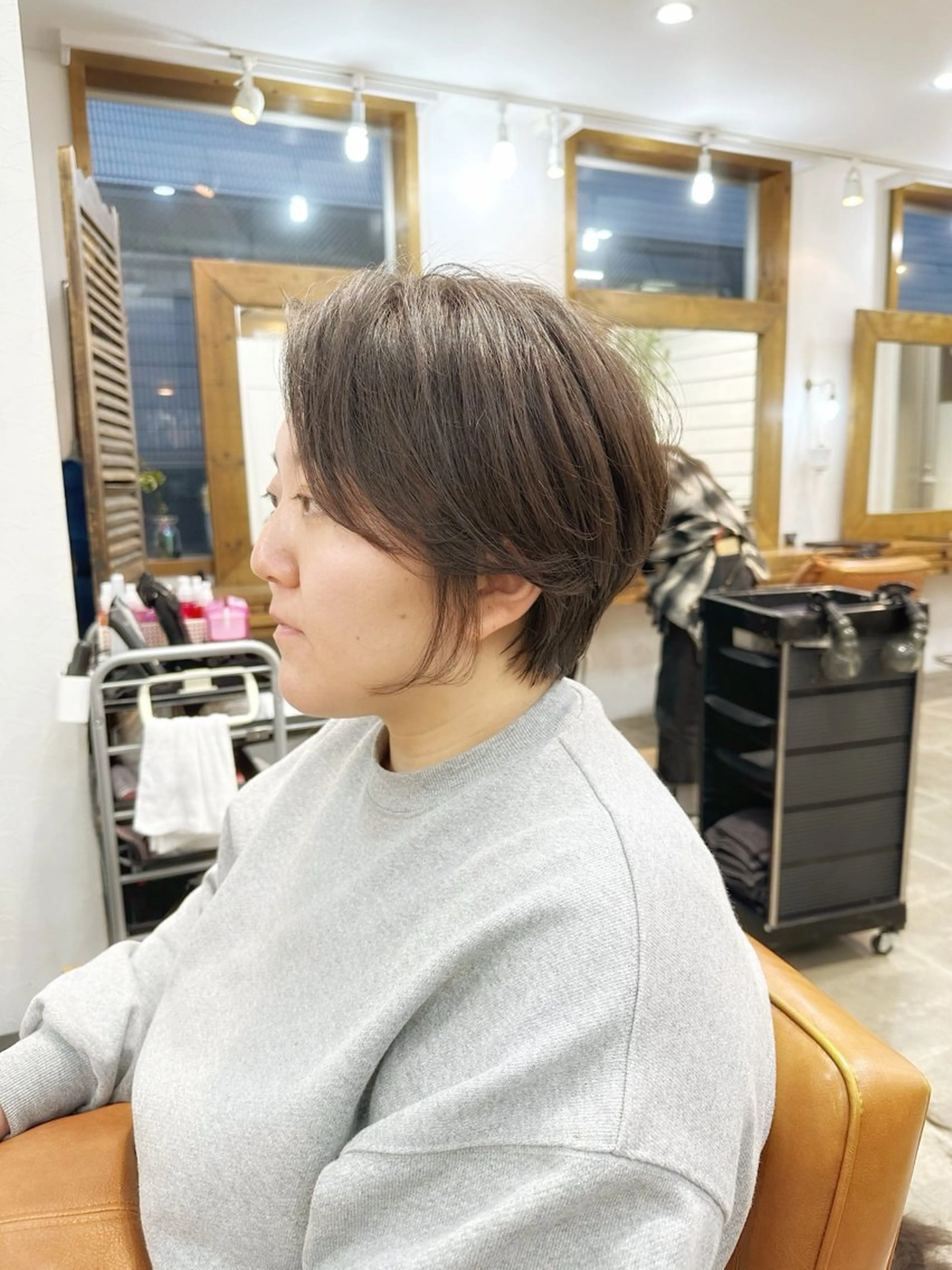 ショート ショートボブ ハンサムショート ボブ くせ毛 ショートヘア カット newline銀座所属・🍀🍀🍀 金子涼🍀🍀🍀のヘアスタイル