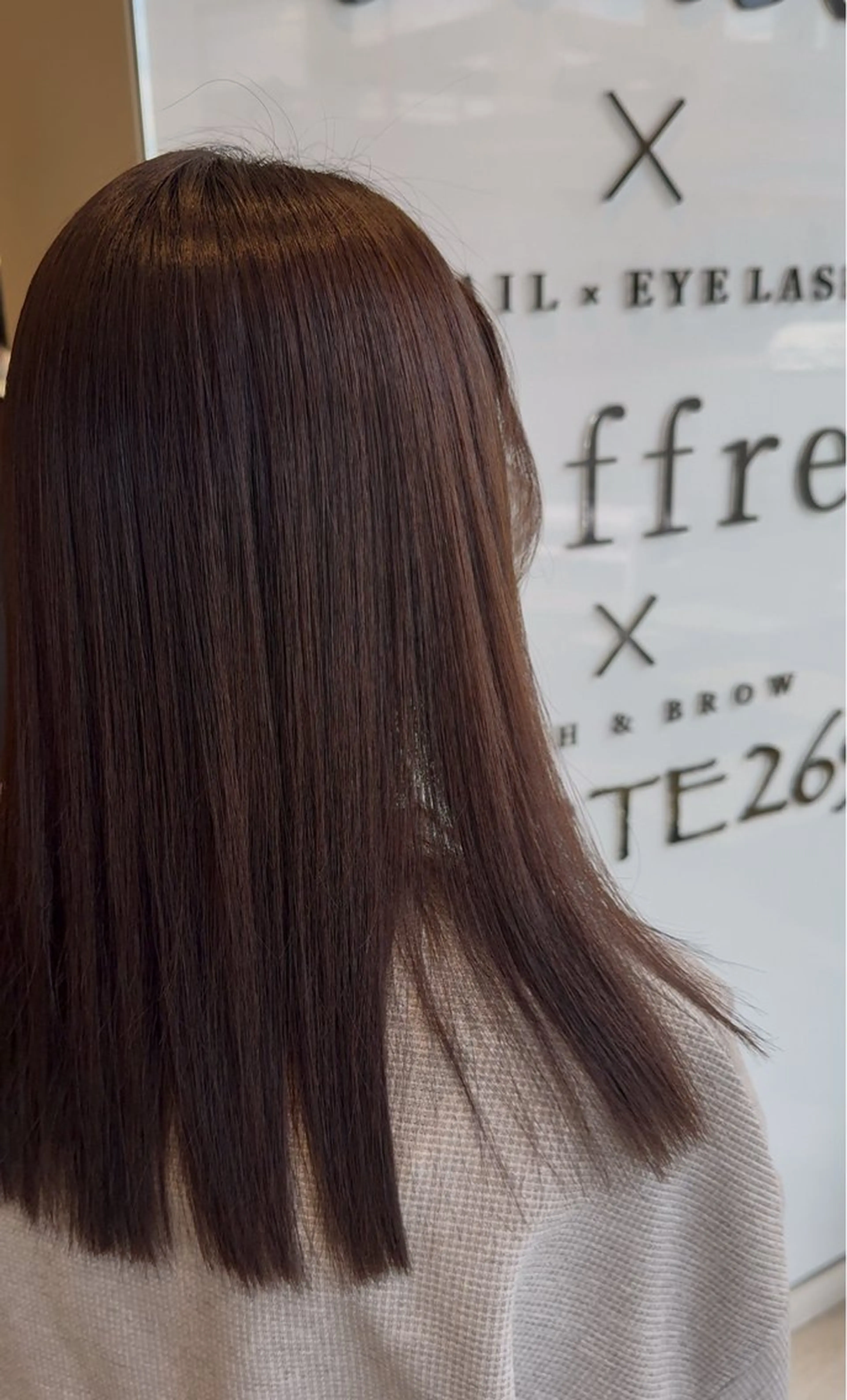 セミロング カット 縮毛矯正 早﨑 映天のヘアスタイル