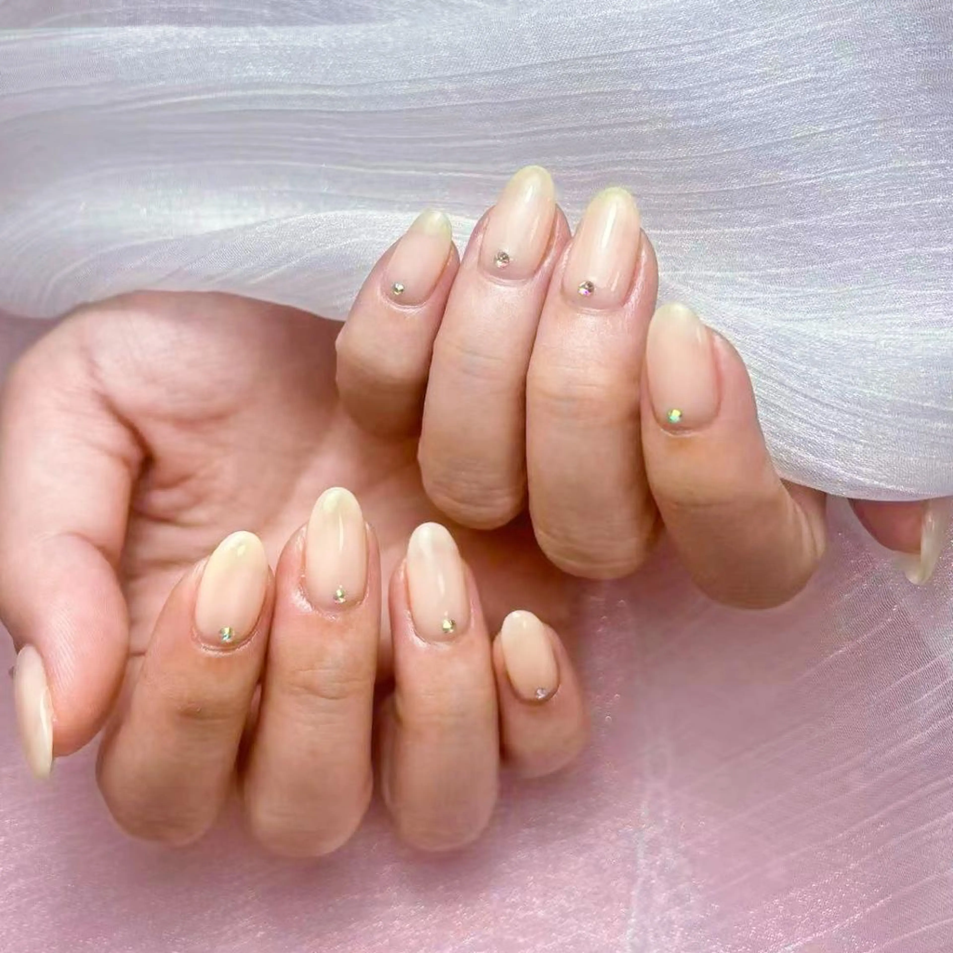 ネイル アートネイル オーロラネイル ガーリー キラキラネイル 韓国ネイル ハンドネイル DIANMOND NAIL🌸のネイルデザイン