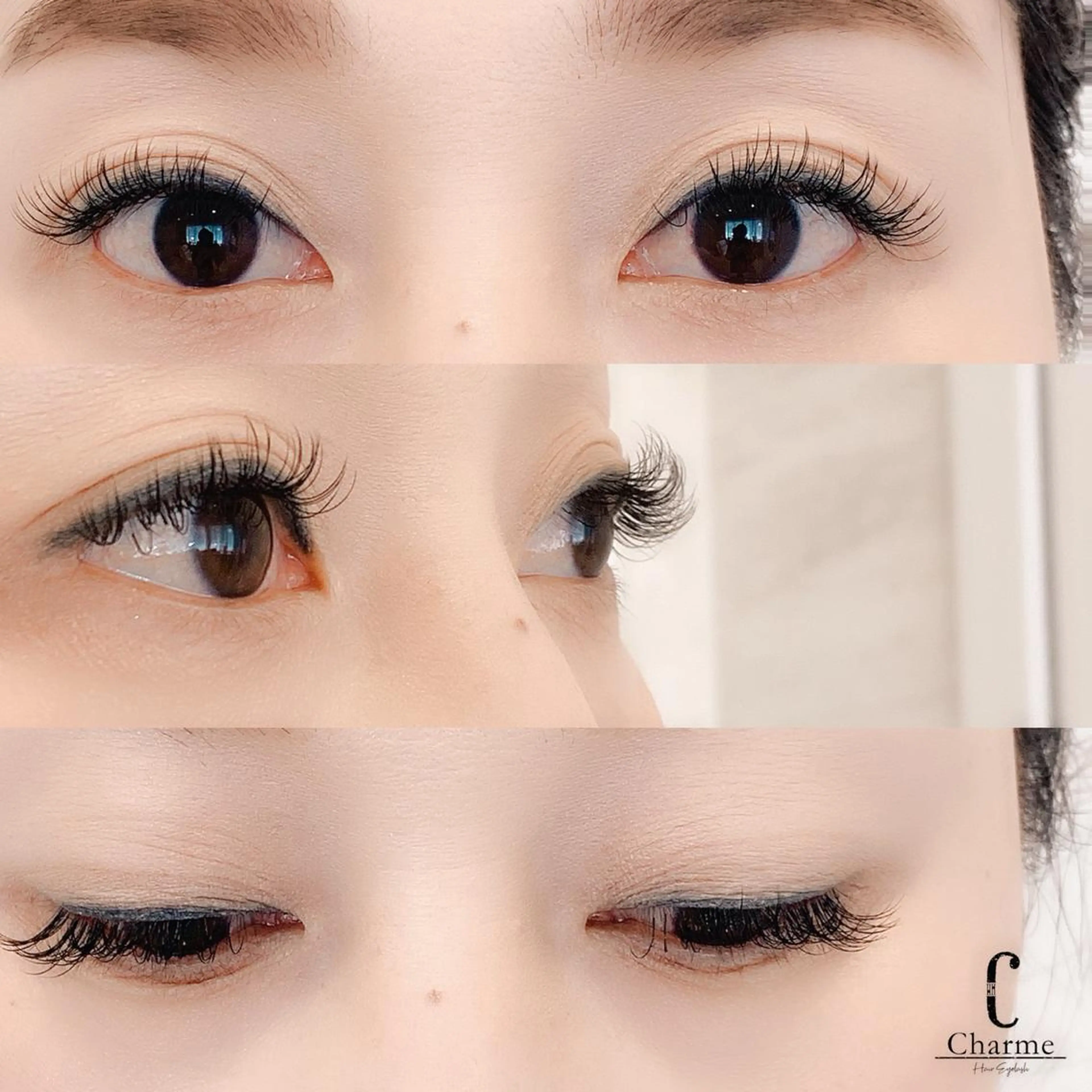 マツエク・マツパ フラットラッシュ 完全個室‼︎Charme(シャルム)美容室併設eyelashサロン所属・【Charme 】 シャルムのマツエク・マツパデザイン
