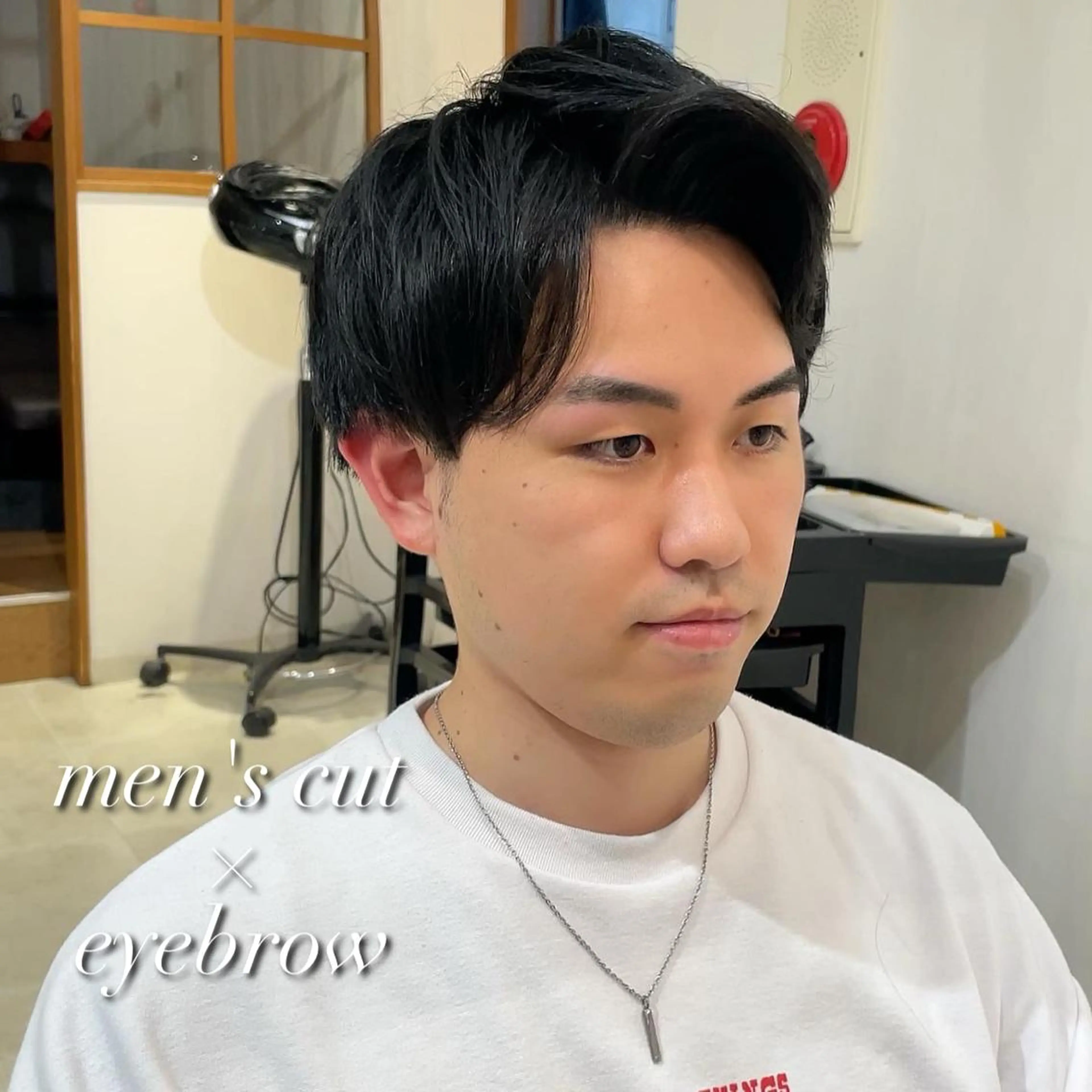 メンズ アイブロウ アップバング VIEW BLUE所属・レイヤー/顔まわり /亀戸錦糸町/なつきのヘアスタイル