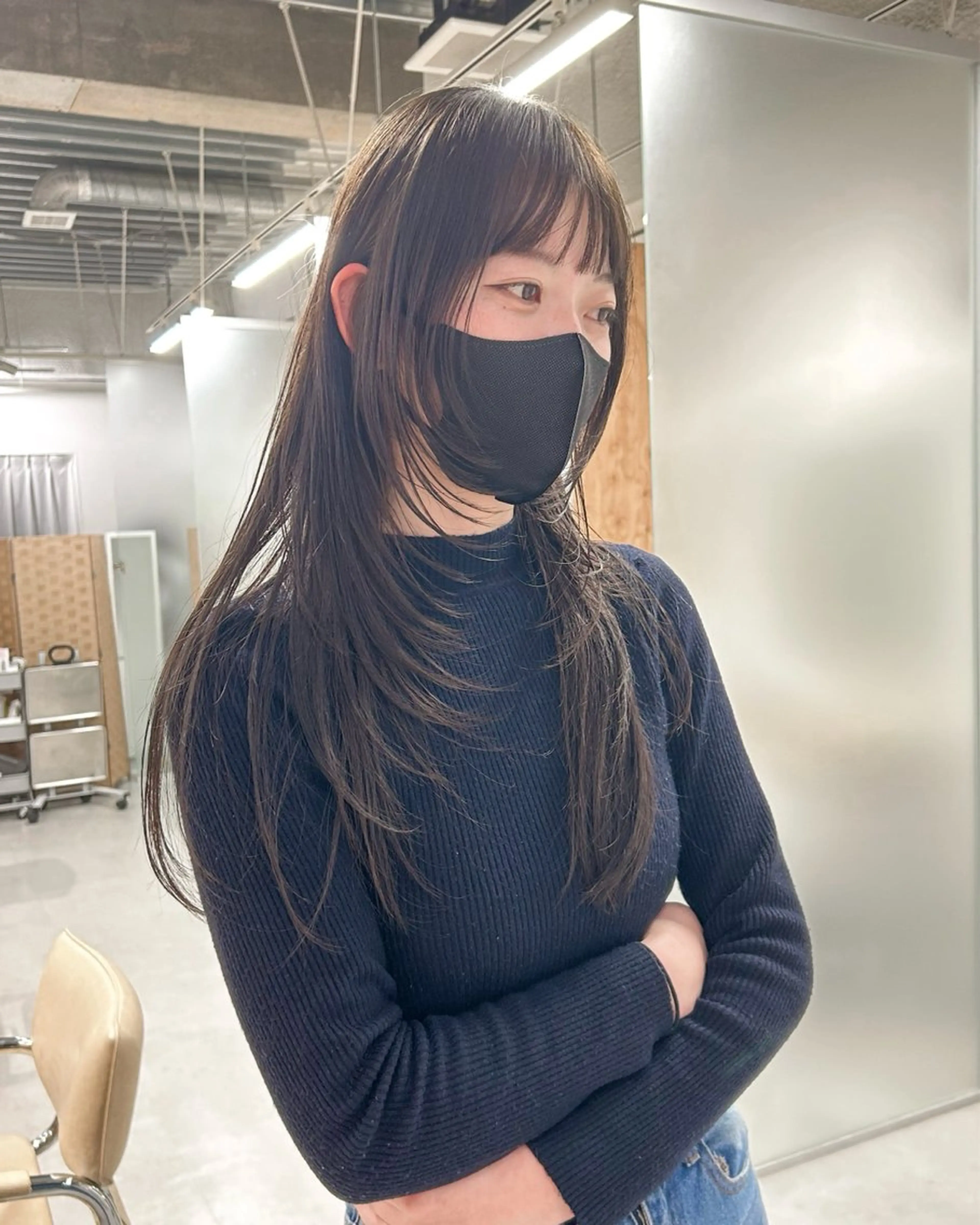 ロング カラー ベージュカラー ブリーチ 透明感カラー グレージュ ミルクティーベージュ ハイトーン,デザイン カラーHINARIのその他イメージ