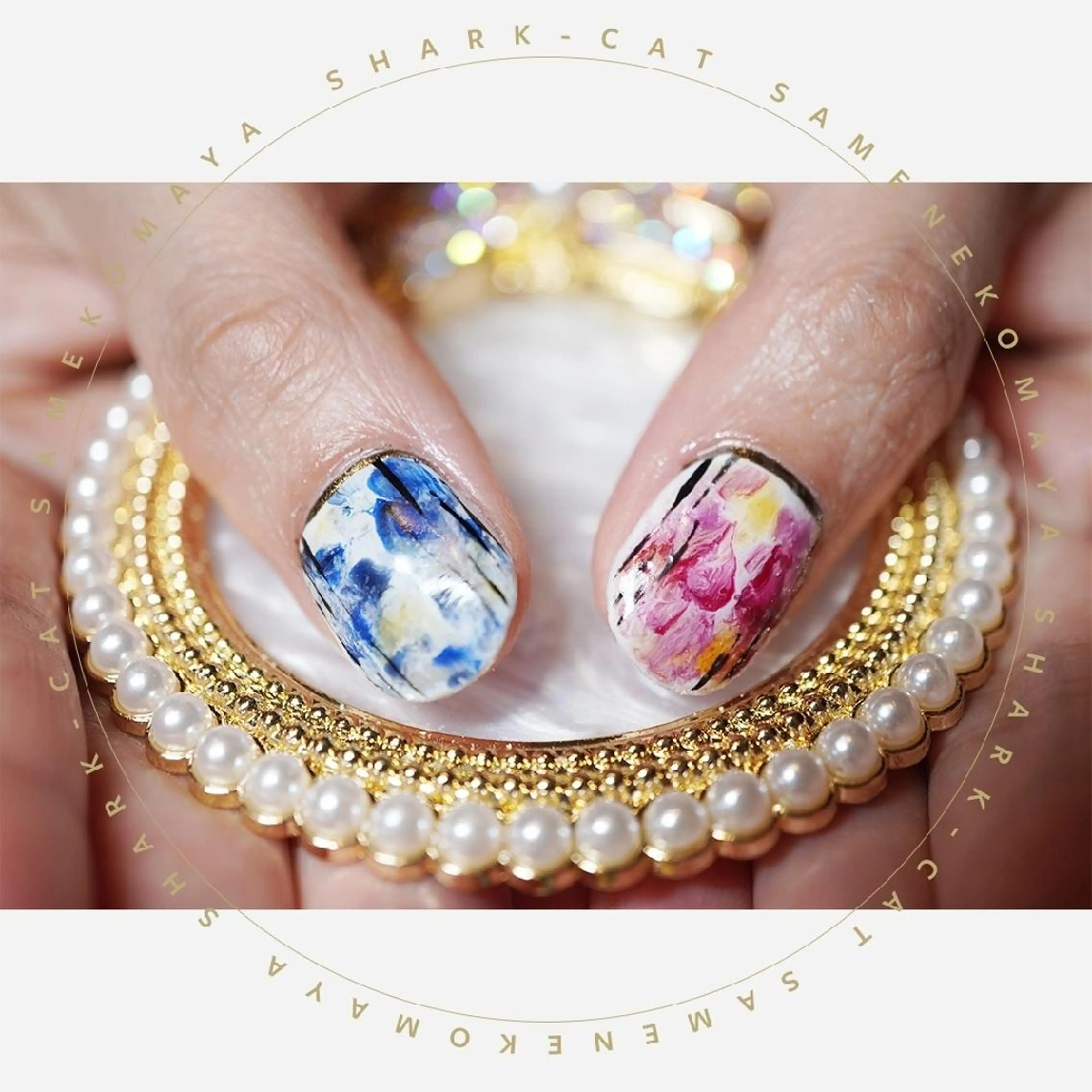 ネイル サメ猫 マーヤのネイルデザイン