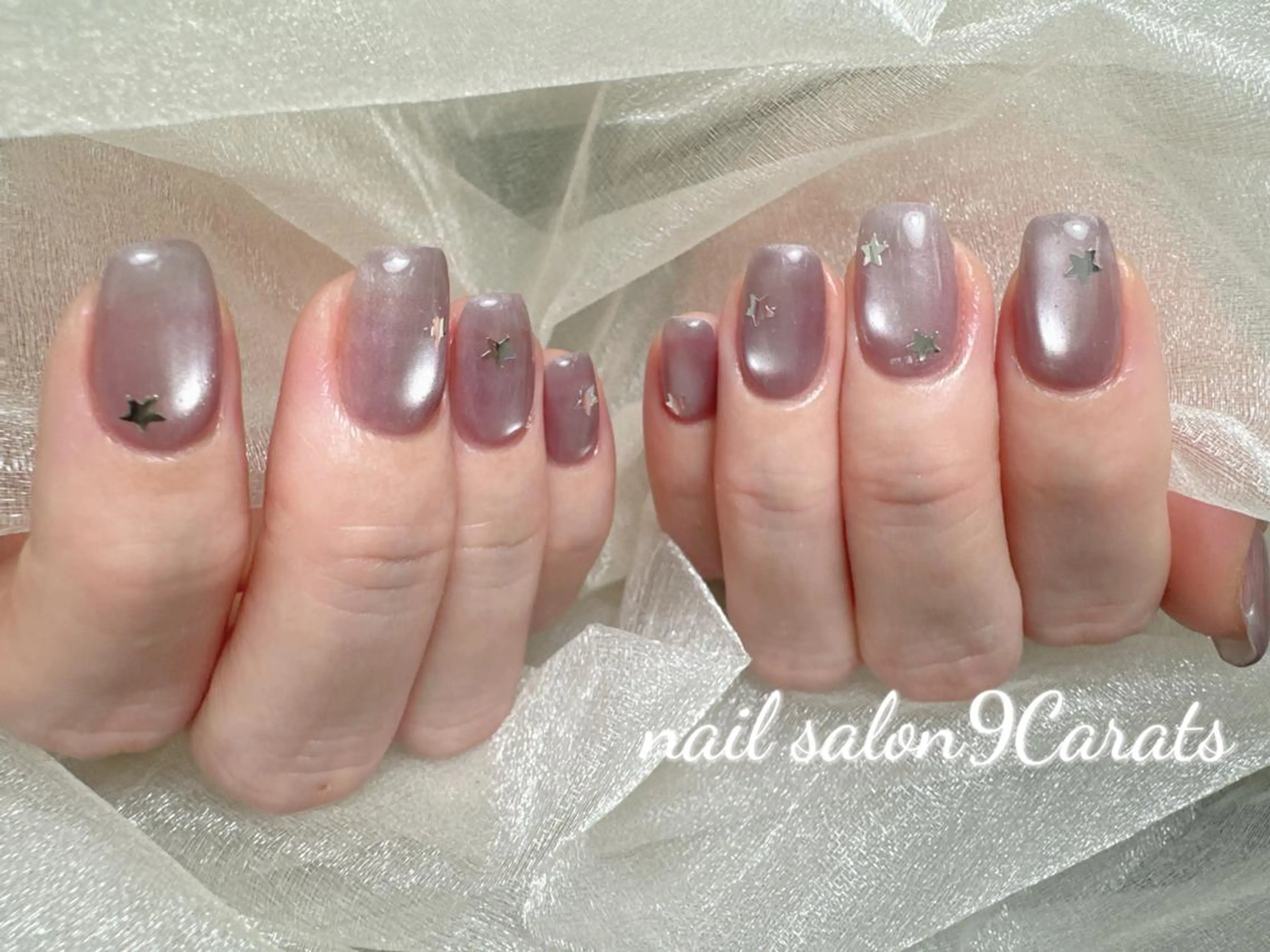 ネイル 💜ワンホンネイル ナインカラット💎のネイルデザイン