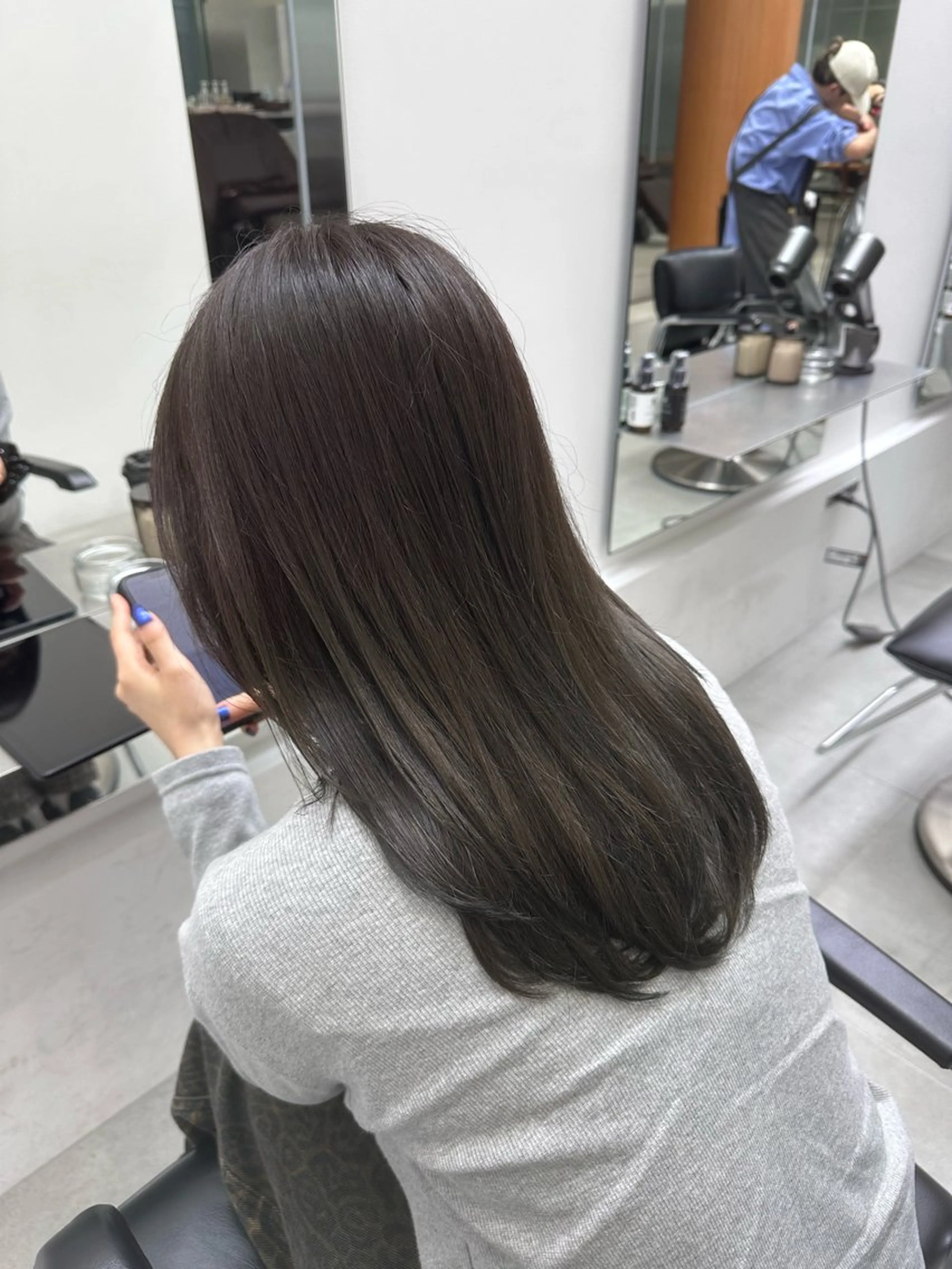 【寒色カラー📫】髪質改善カラー＋シャンプー＋トリートメントの写真