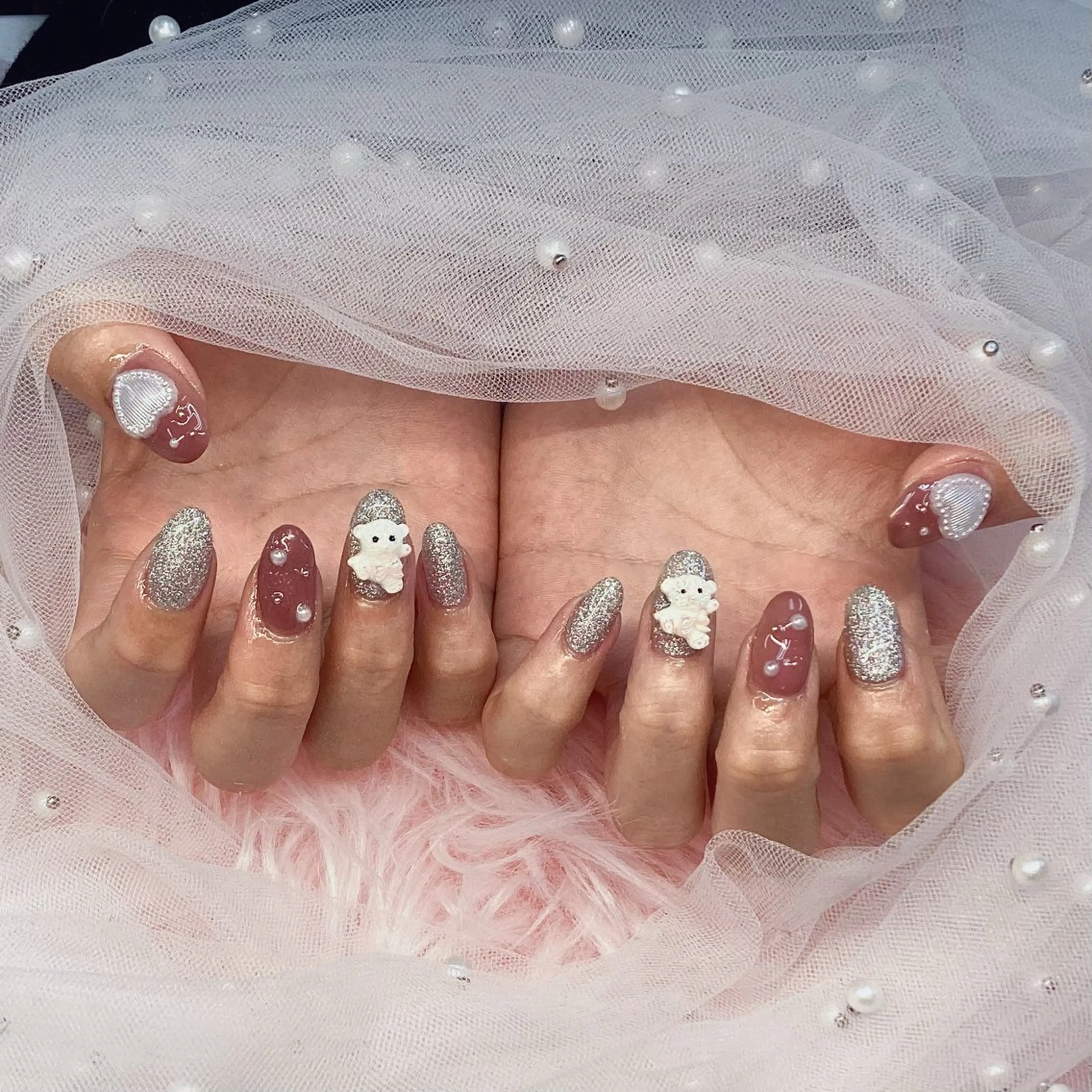 ネイル パーツ全部¥110 サロンミミのネイルデザイン