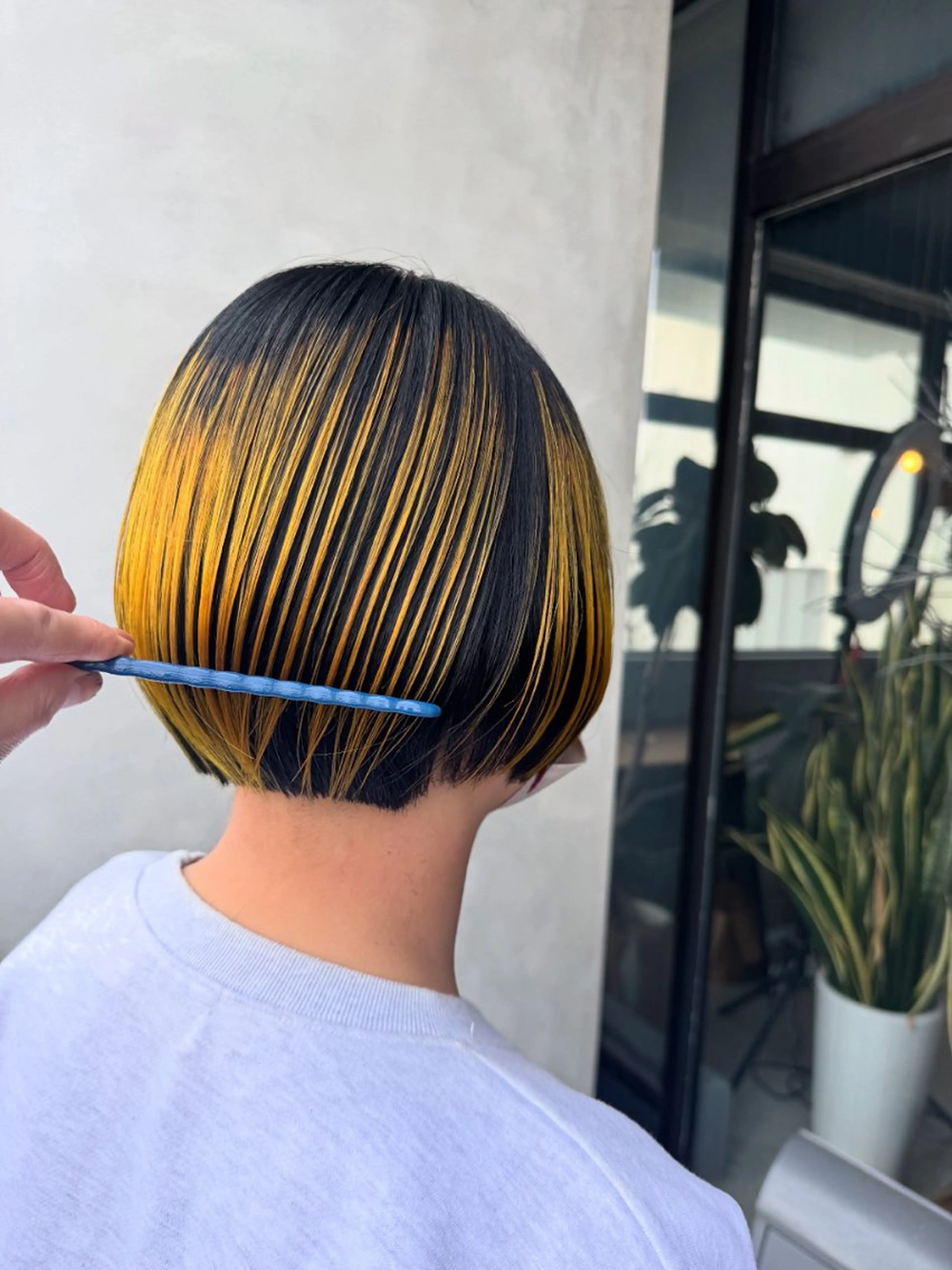 ミディアム 岡崎/髪質改善/ ハイトーン/鈴木進のヘアスタイル