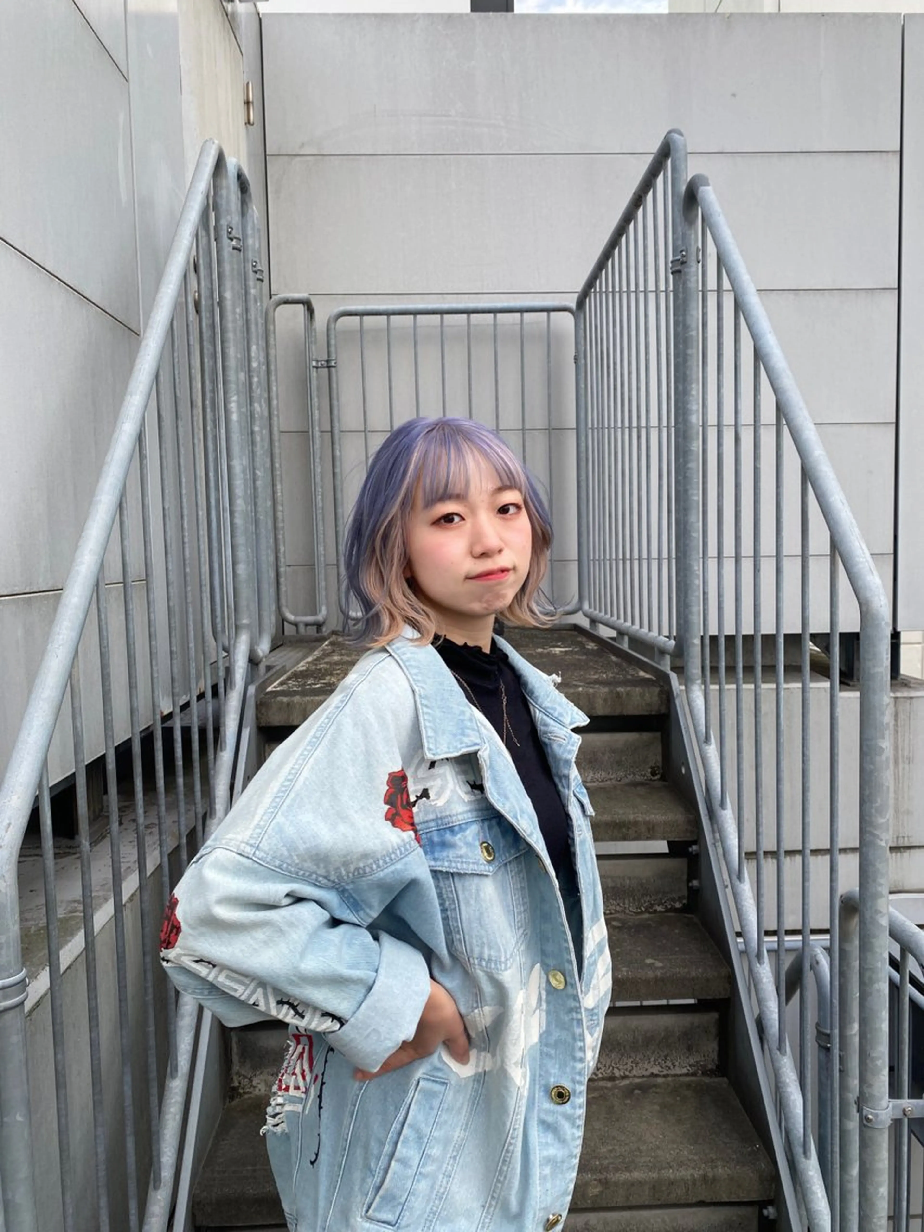 ショート カラー ベージュカラー オレンジ パープルカラー カット ヘアカラー トリートメント mai / linoah˚✧のヘアスタイル