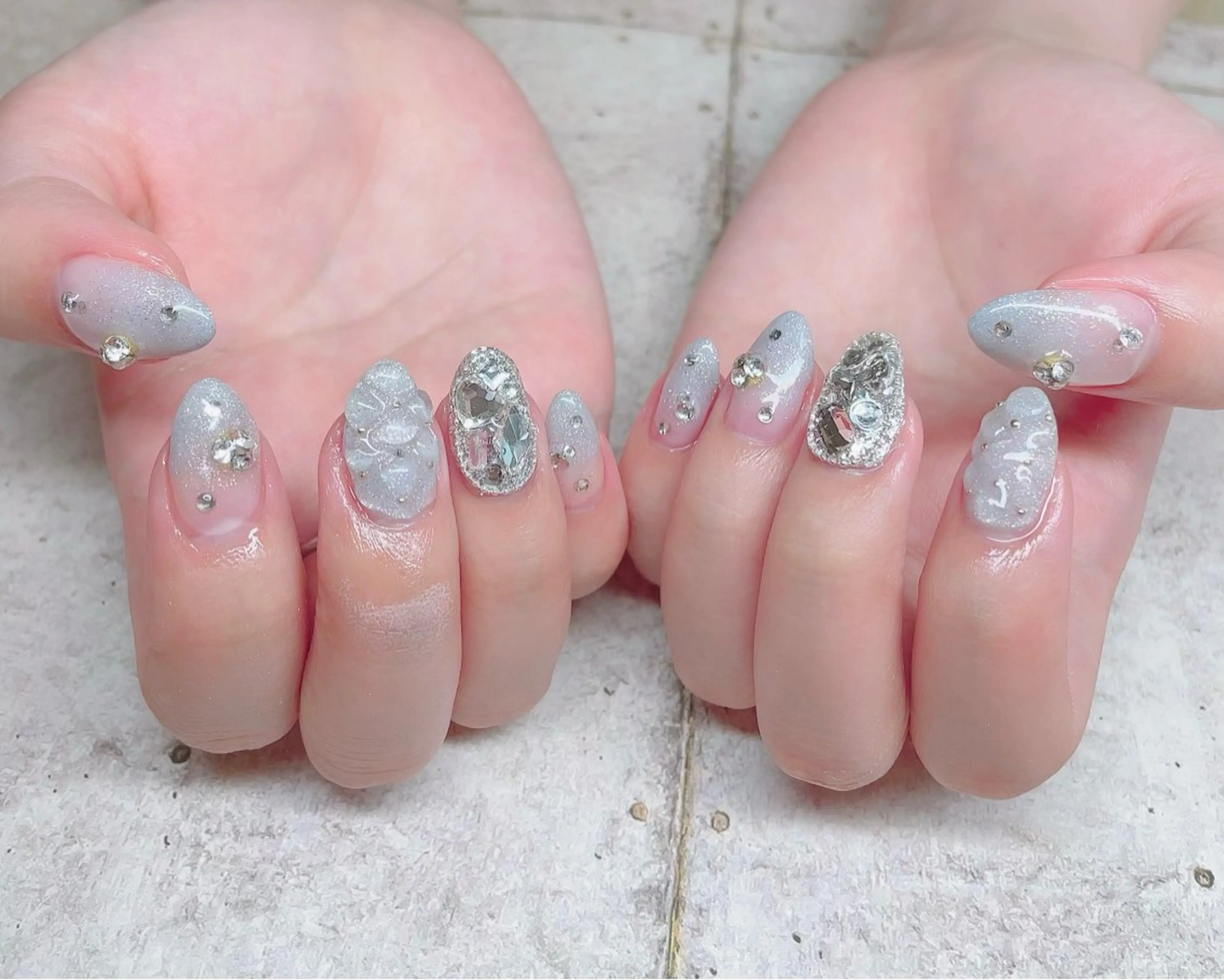 ネイル ストーンネイル ハンドネイル NailbyN所属・Nail_by N1のネイルデザイン