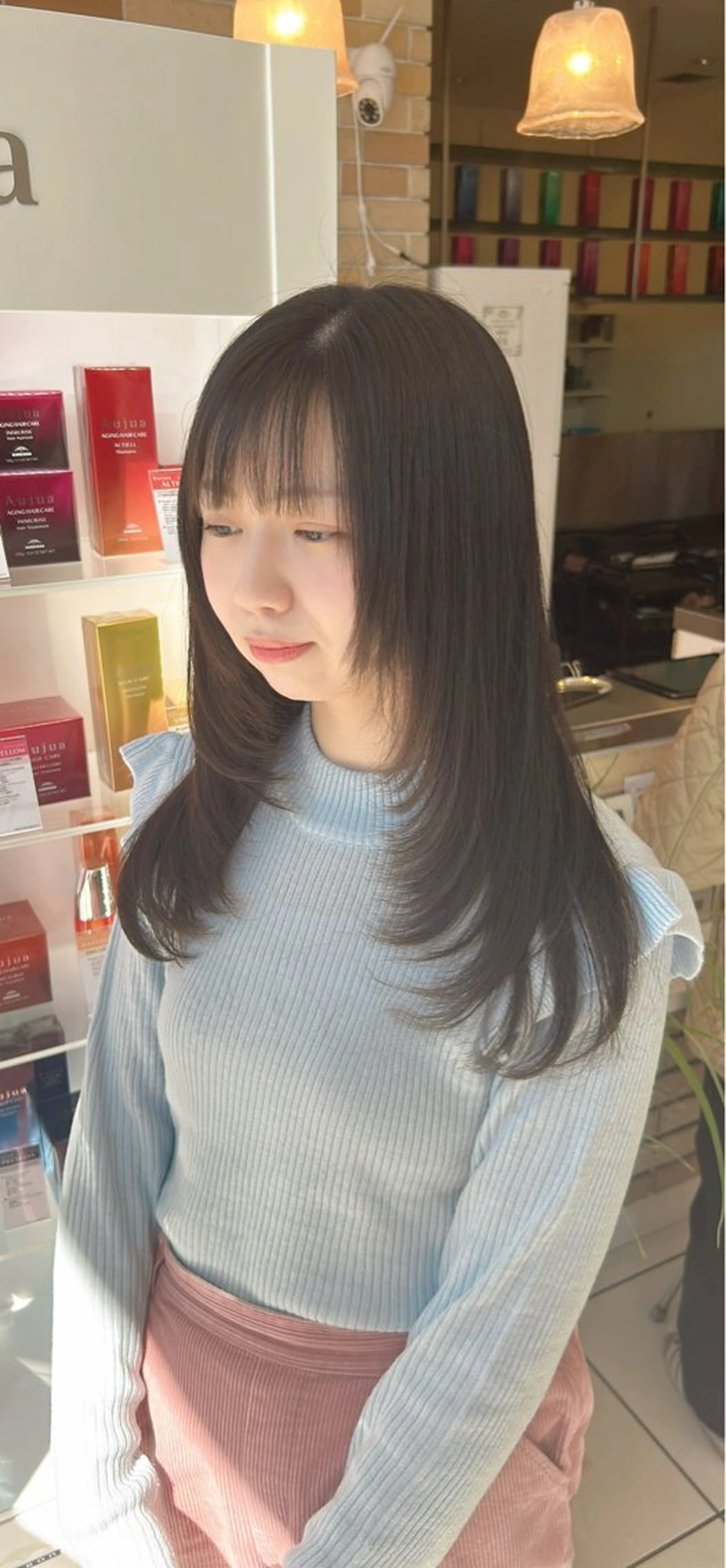 ロング カット ✨🦄韓国風レイヤ ー🦄✨林あかりのヘアスタイル