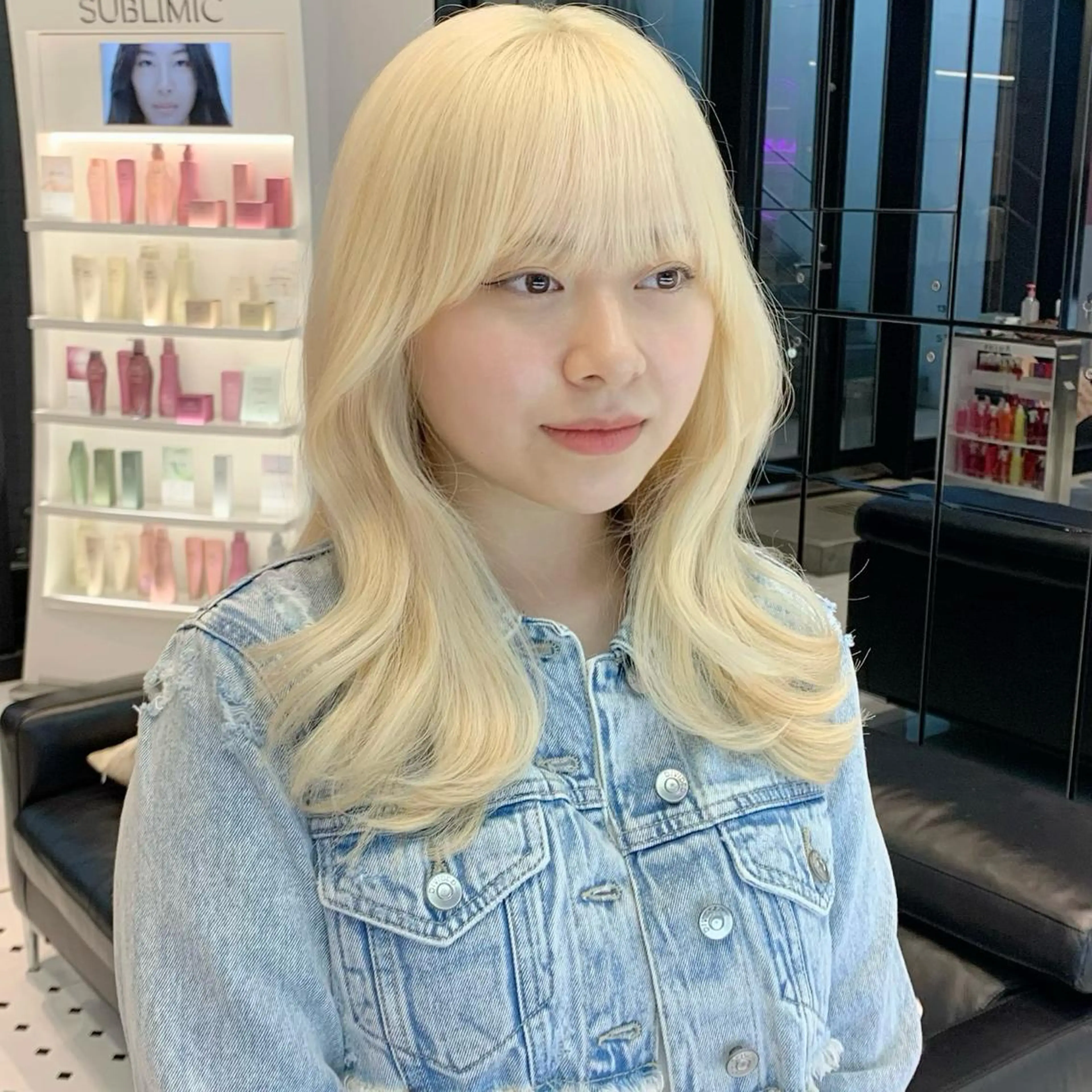 セミロング カラー 抜きっぱなしブロンド ブロンド ハッシュカット/ハイ トーン/MANAMIのヘアスタイル