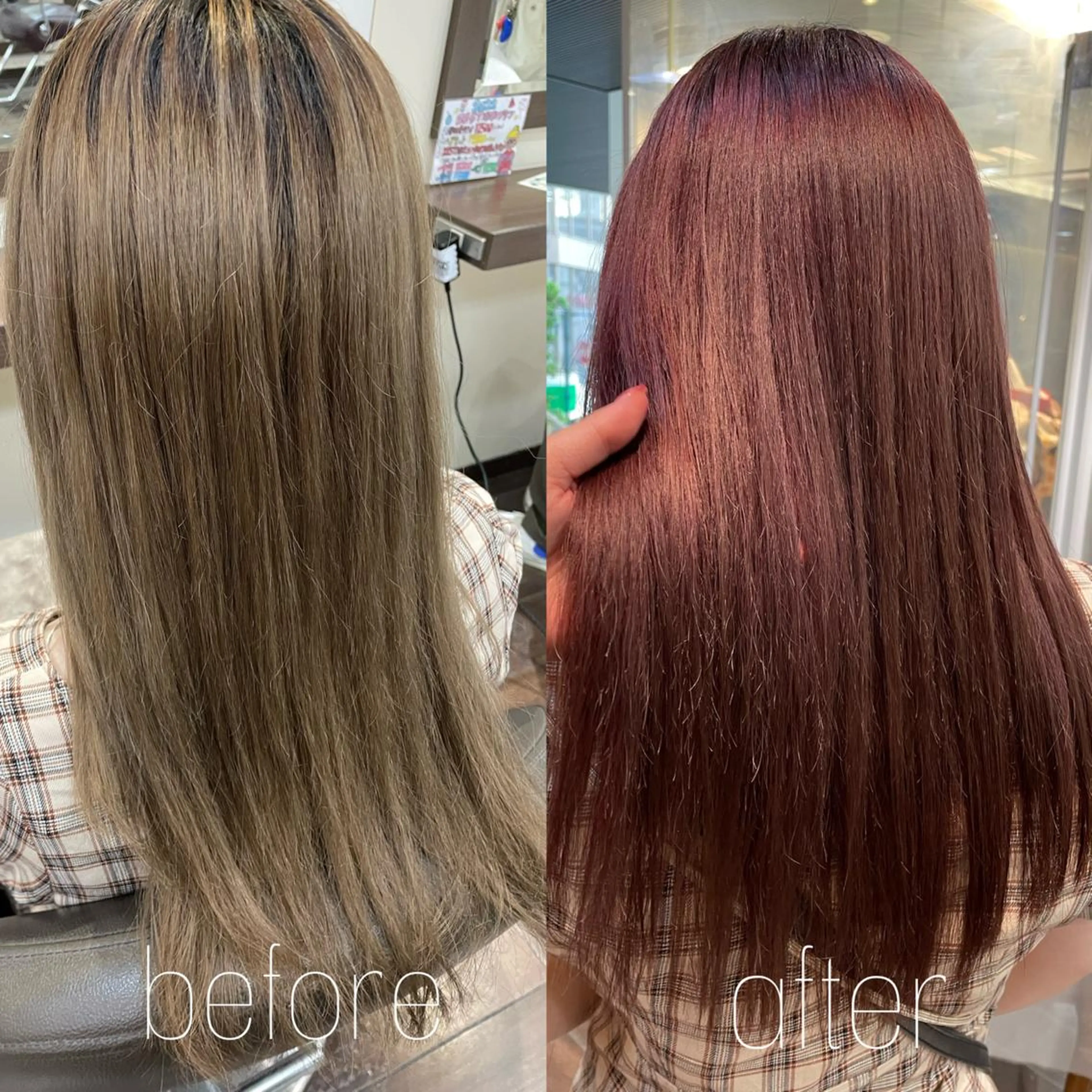 セミロング カラー ブリーチ ハイトーンカラー ピンクカラー 髪質改善 トリートメント メンズ/艶髪/カラー サクラ🌸のヘアスタイル