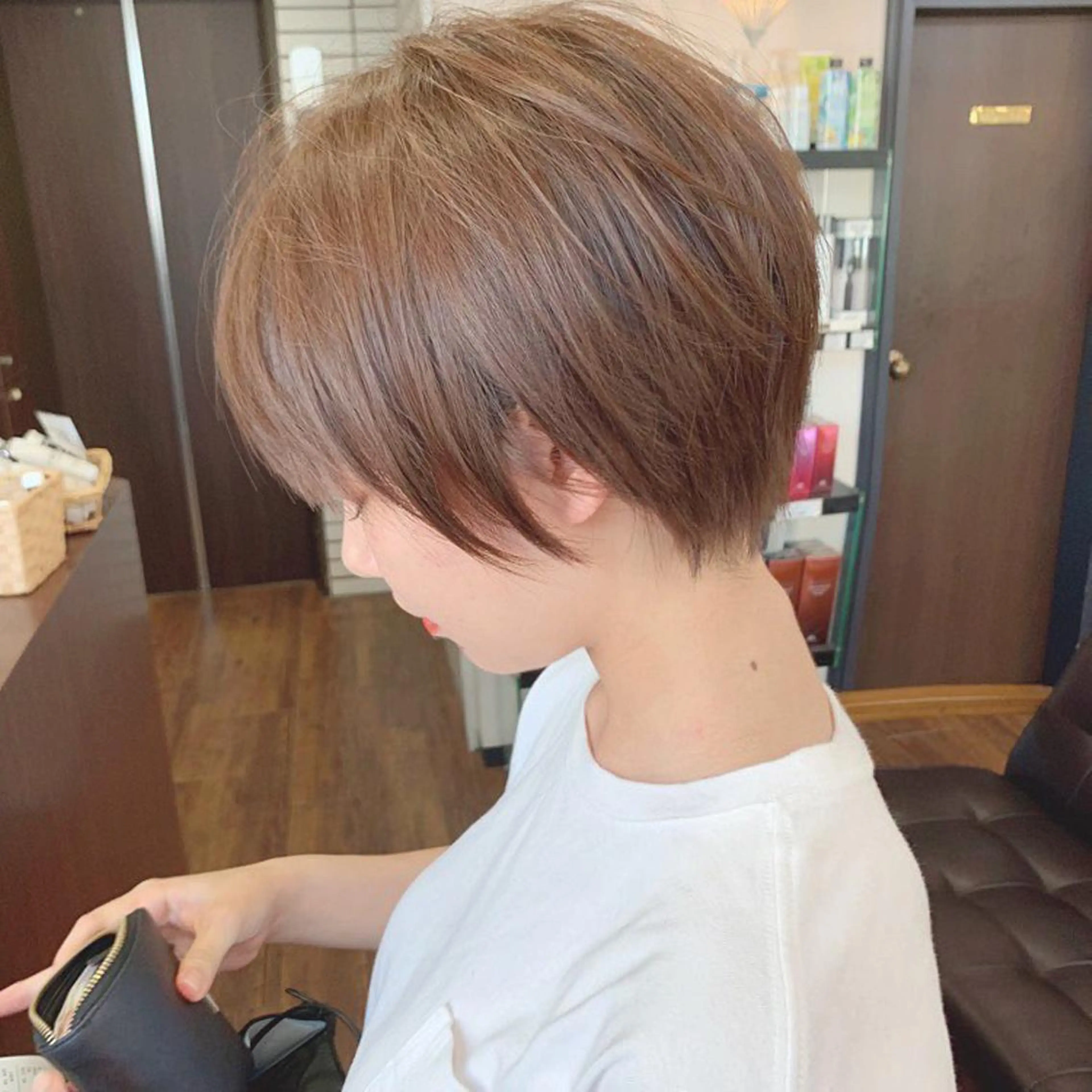 ショート カラー 縮毛矯正/ショート/ レイヤー/畑中正敏のヘアスタイル