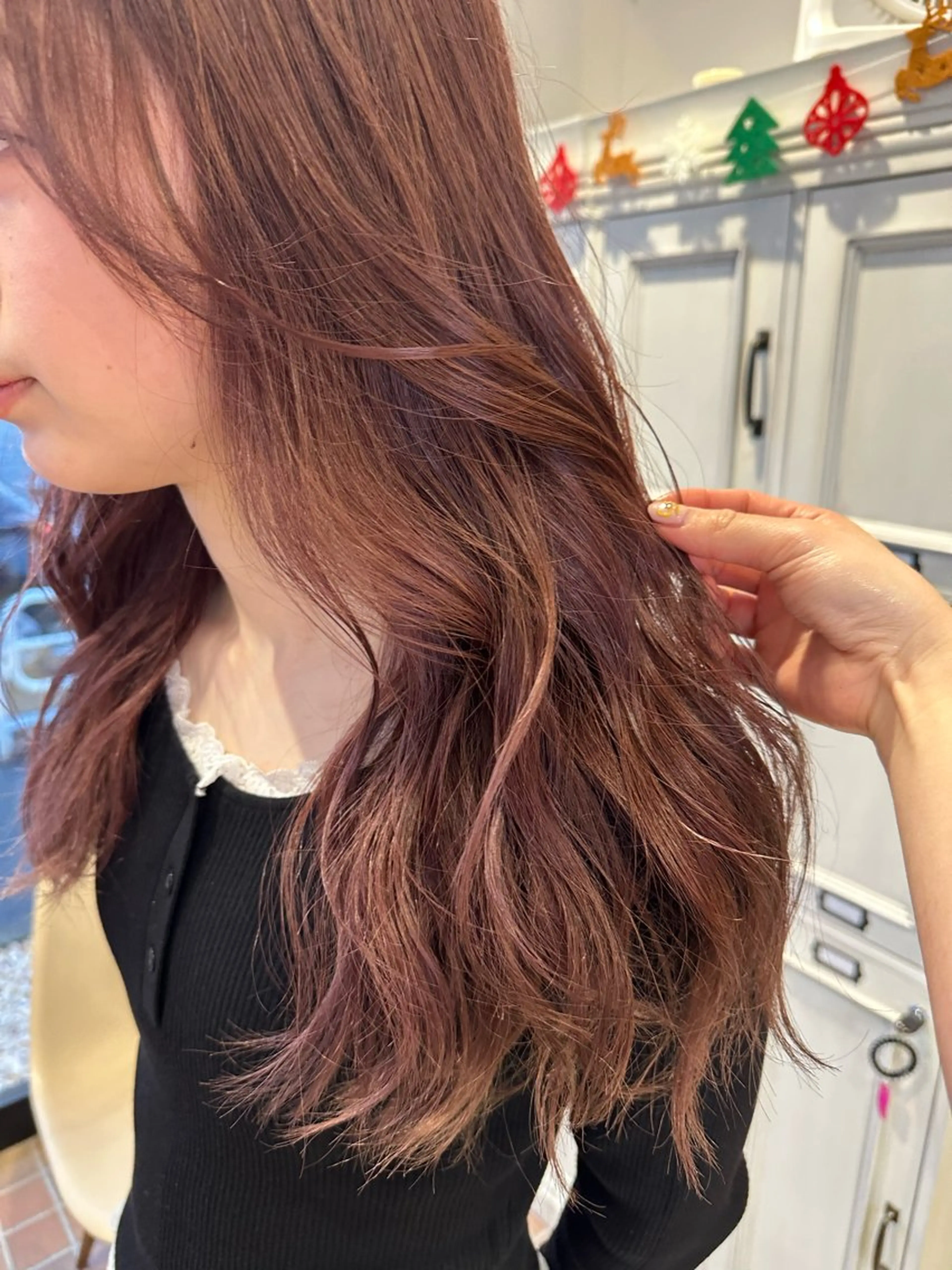 ロング ヘアカラー トリートメント ハイトーン/ カラーソムリエ/美夢のヘアスタイル