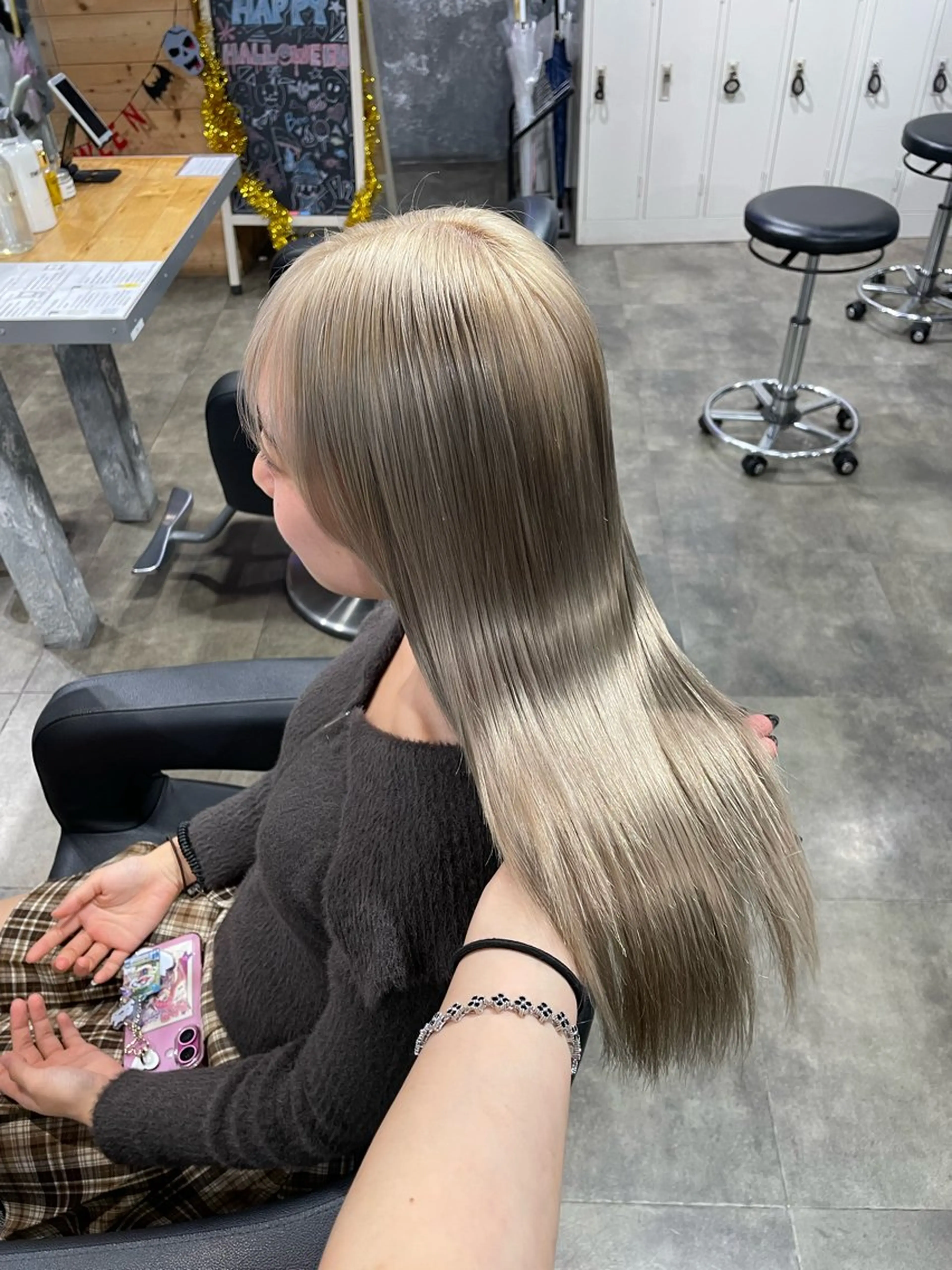 カラー ヘアカラー トリートメント ヘアセット 🤍ベージュ/透明感 韓国ヘア/まりん🤍のヘアスタイル